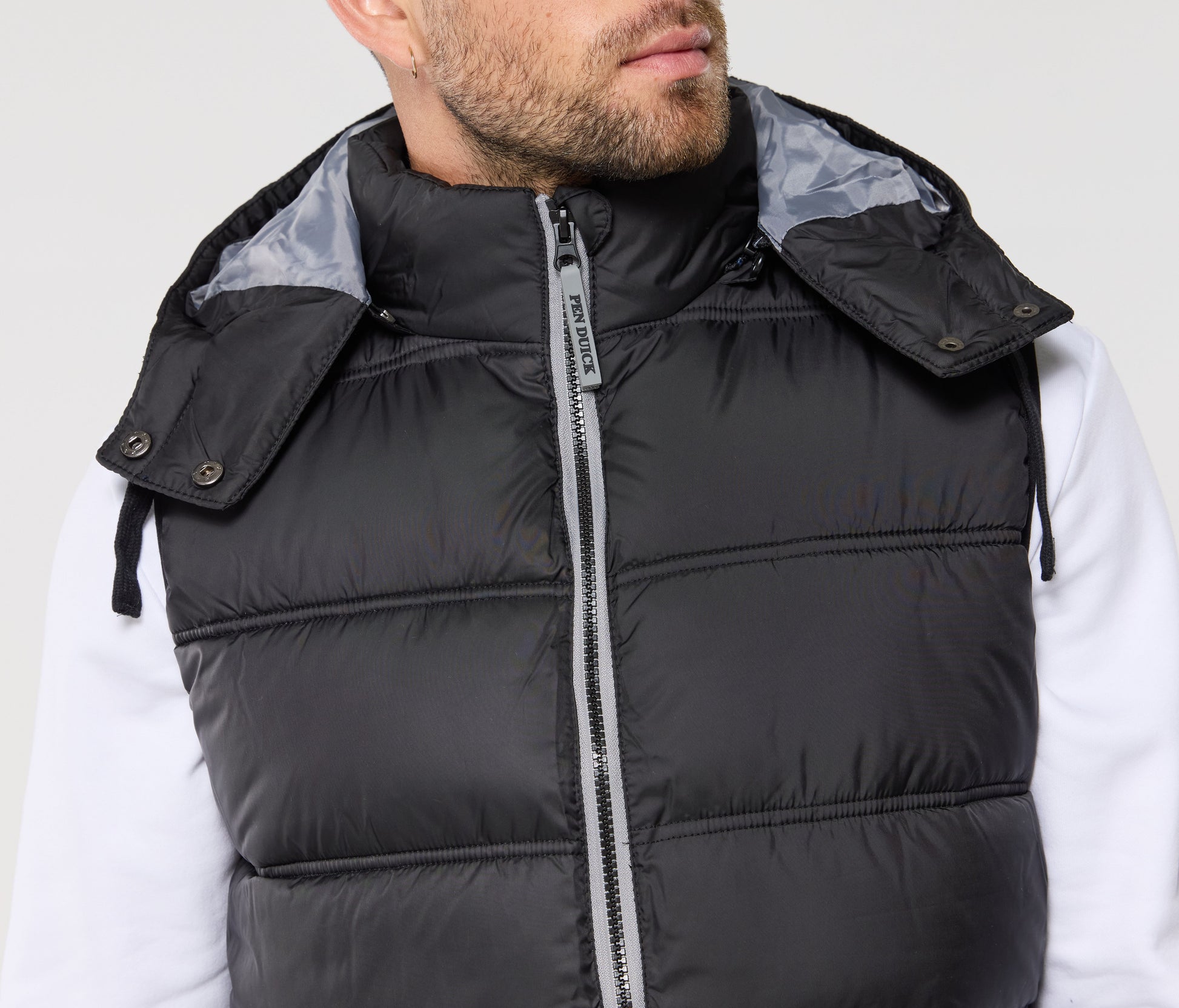Bodywarmer doudoune homme avec capuche
