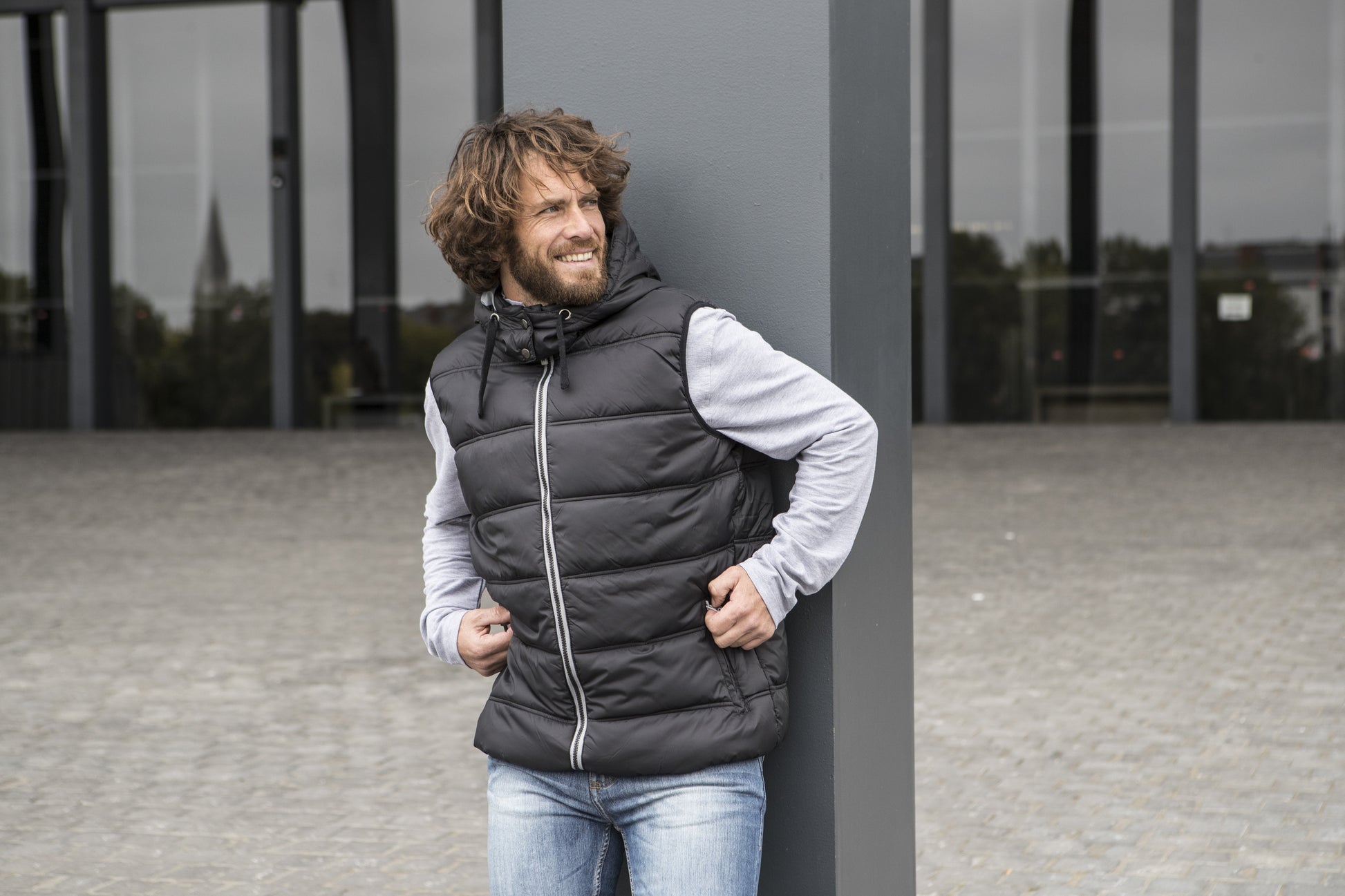 Bodywarmer doudoune homme avec capuche