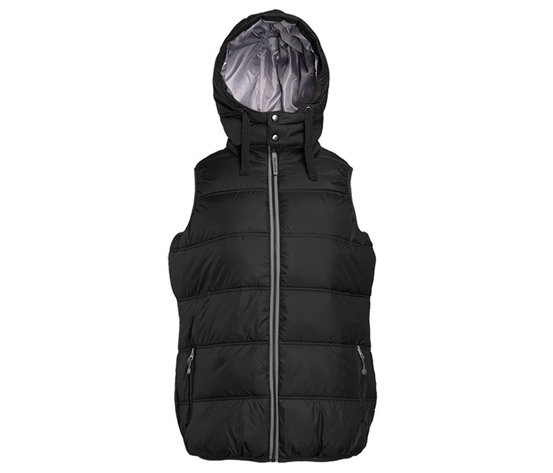 Bodywarmer Doudoune Femme Avec Capuche - Black/grey