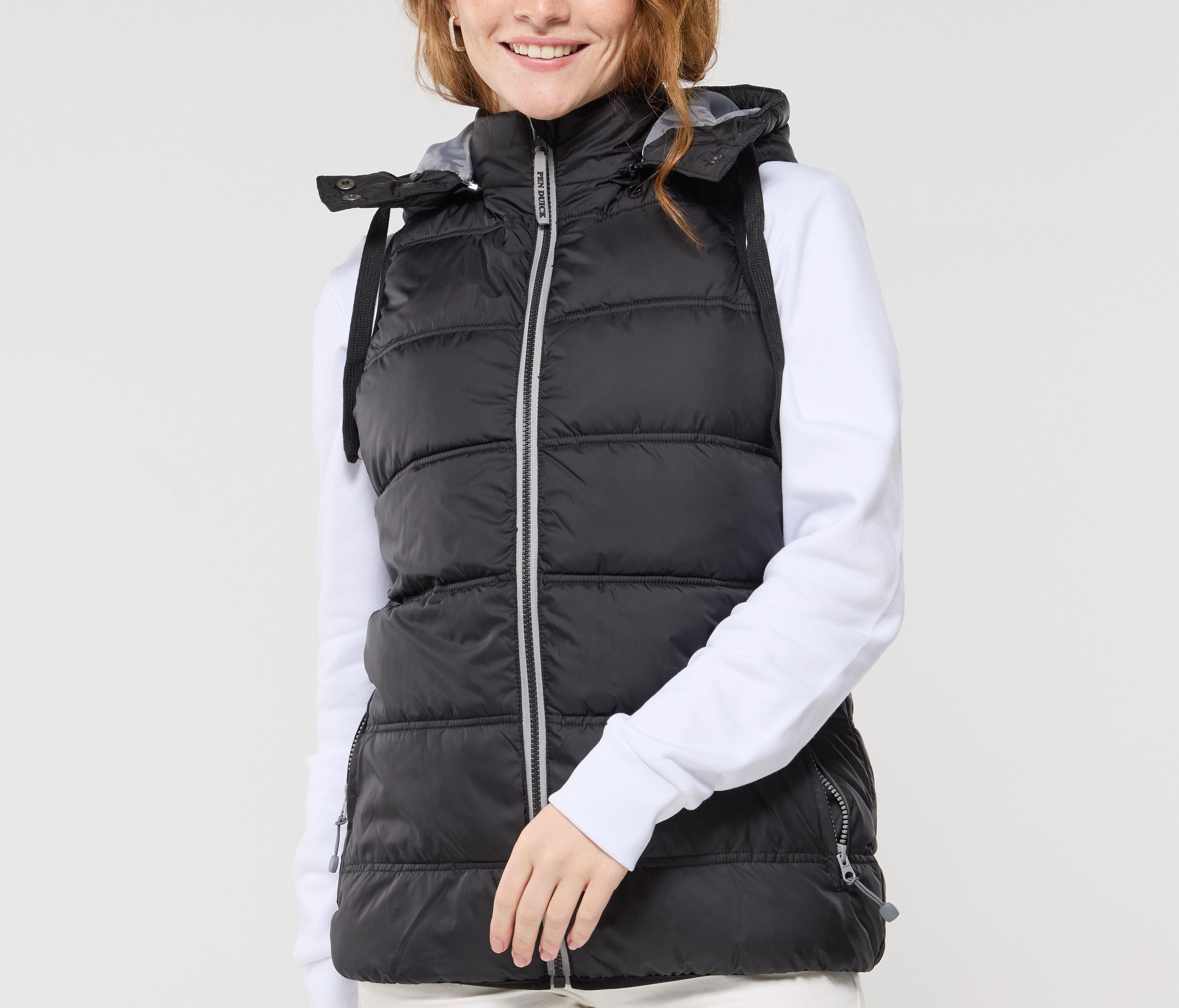 Bodywarmer doudoune femme avec capuche