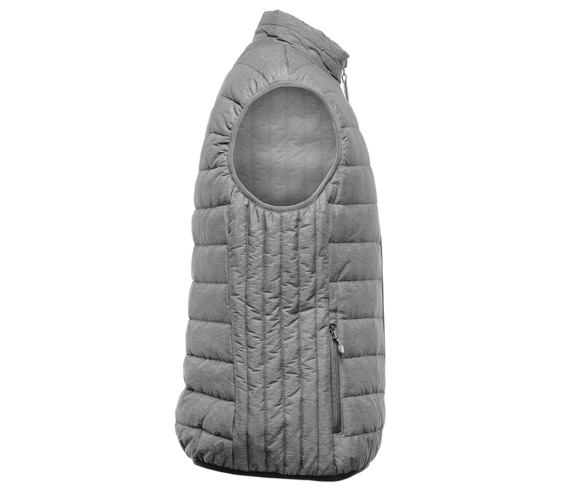 Bodywarmer Homme en Polyester Recyclé - Marl Light Grey