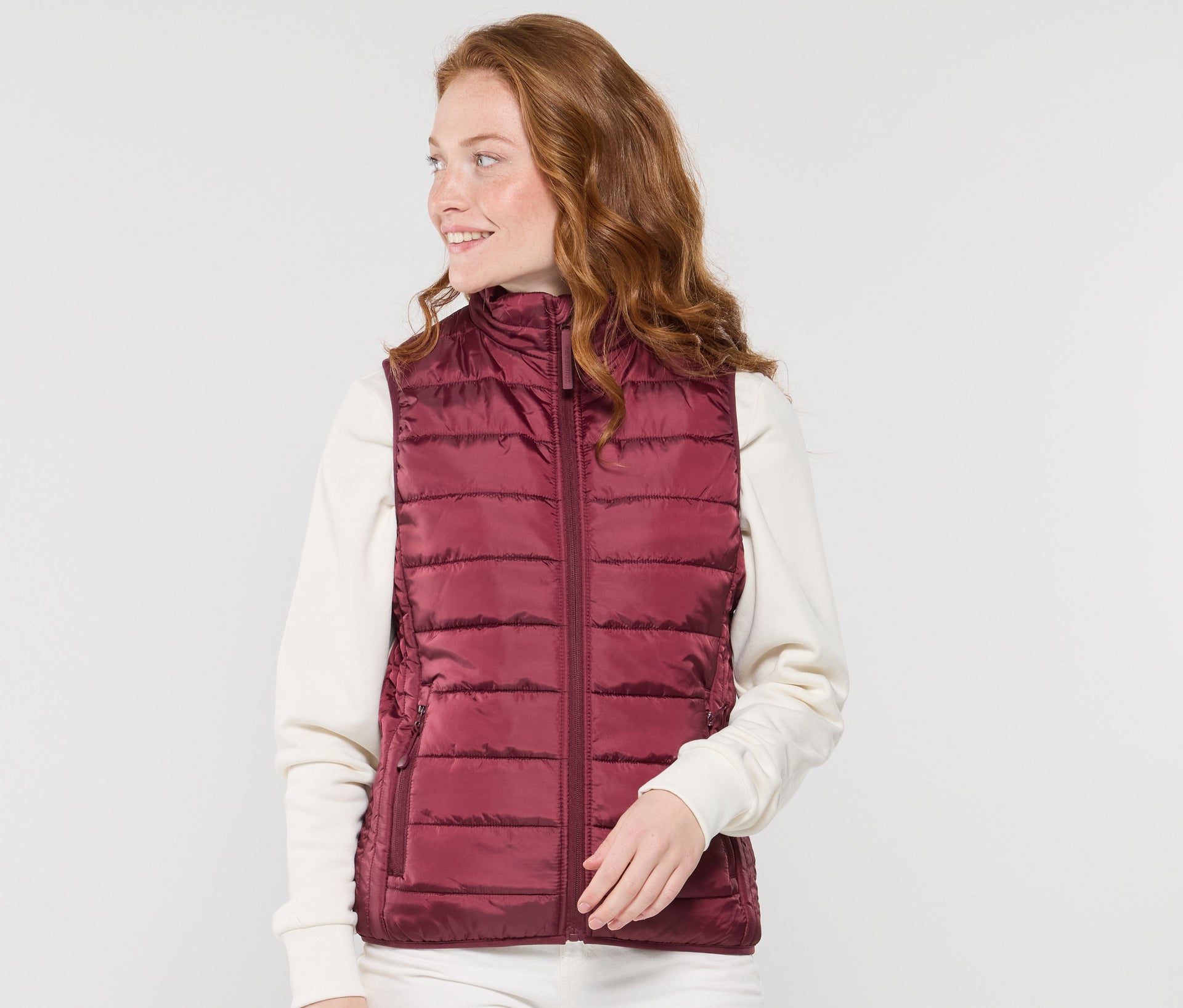 Bodywarmer femme  en  polyester recyclé