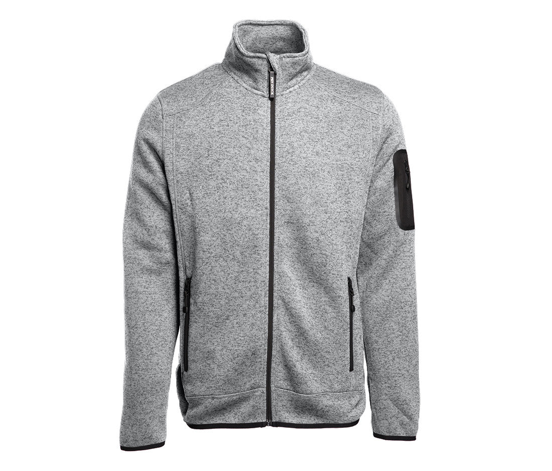 Veste Polaire Tricotée Homme - Heather Light Grey