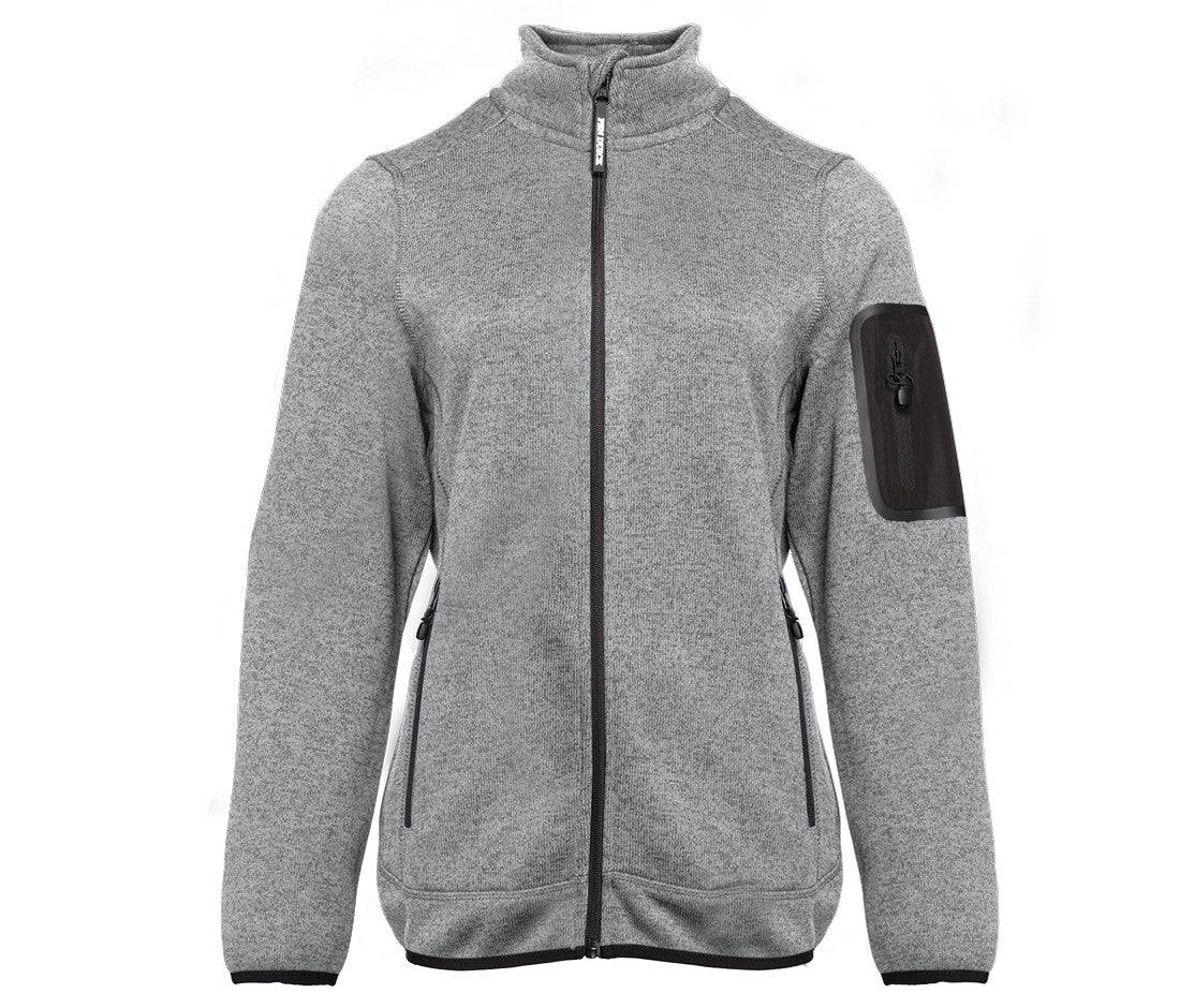 Veste Polaire Tricotée Femme - Heather Light Grey
