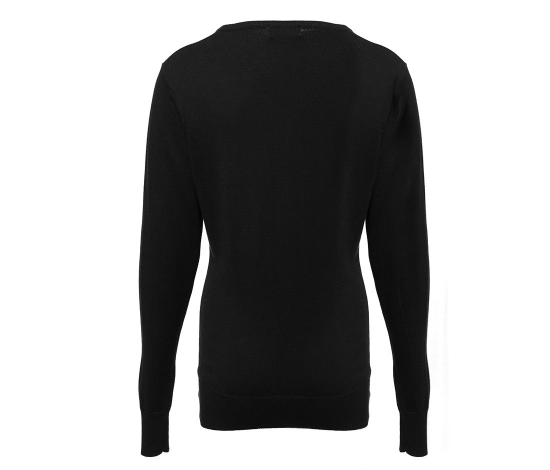 Pull Col V Femme - Black