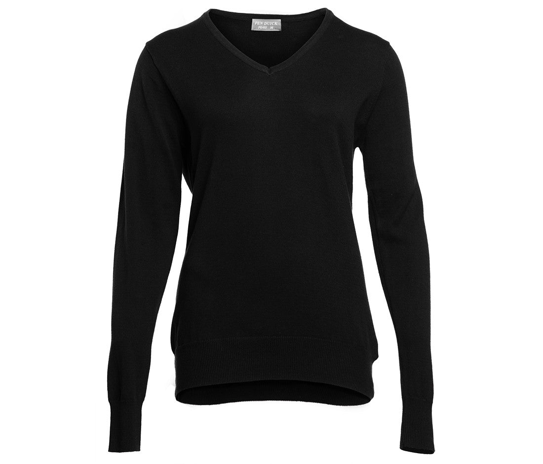 Pull Col V Femme - Black