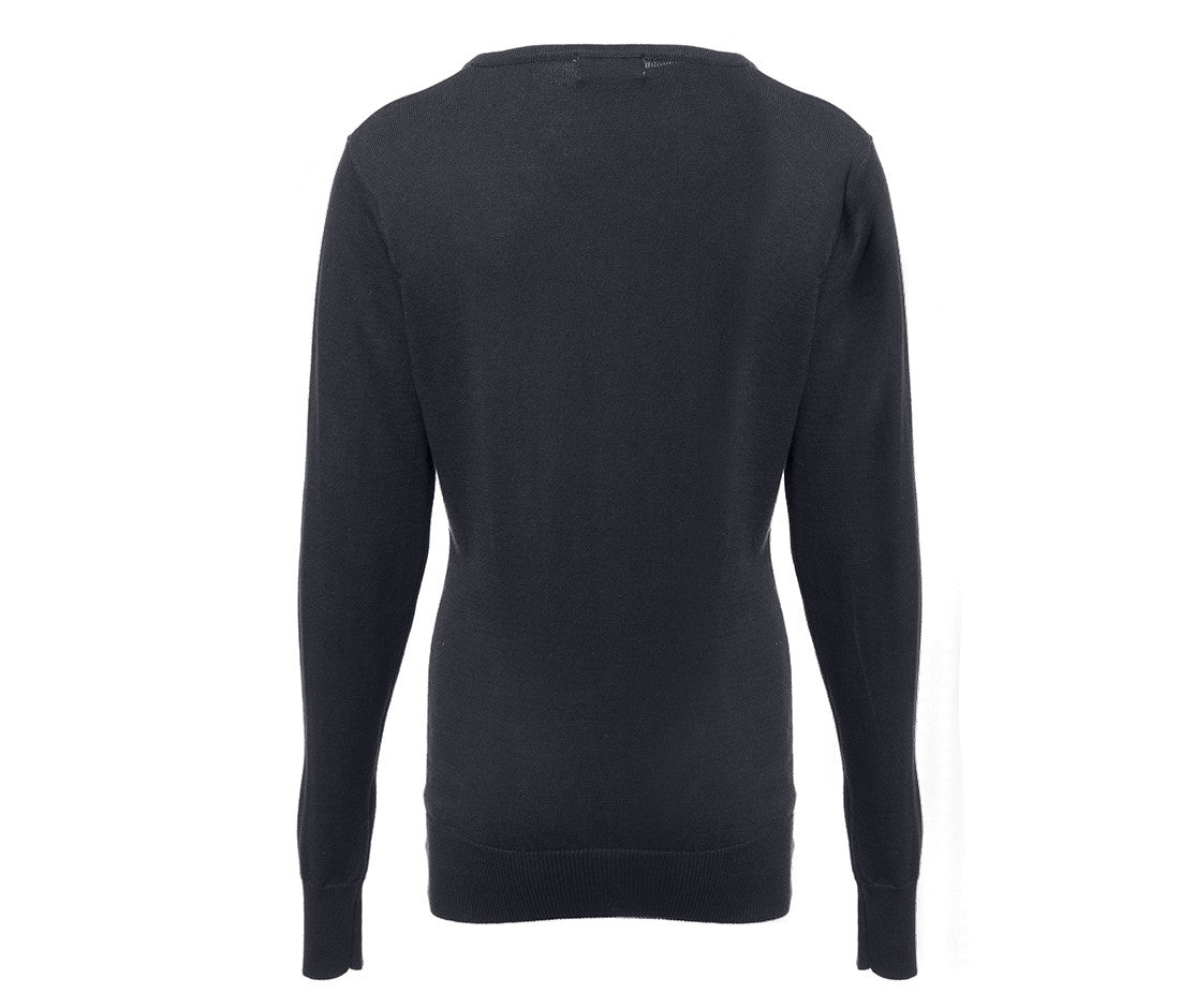 Pull Col V Femme - Dark Grey