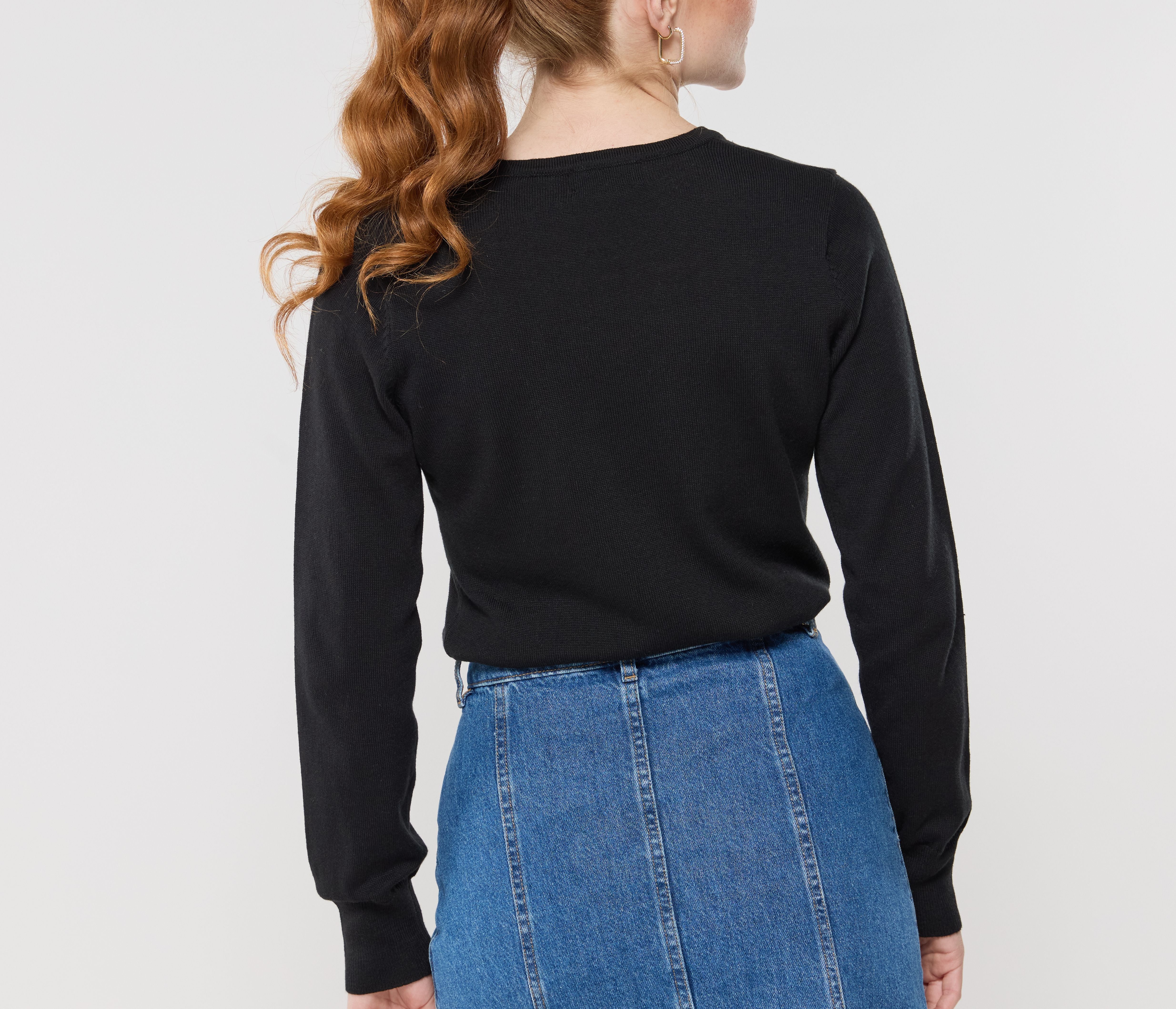 Pull col V femme