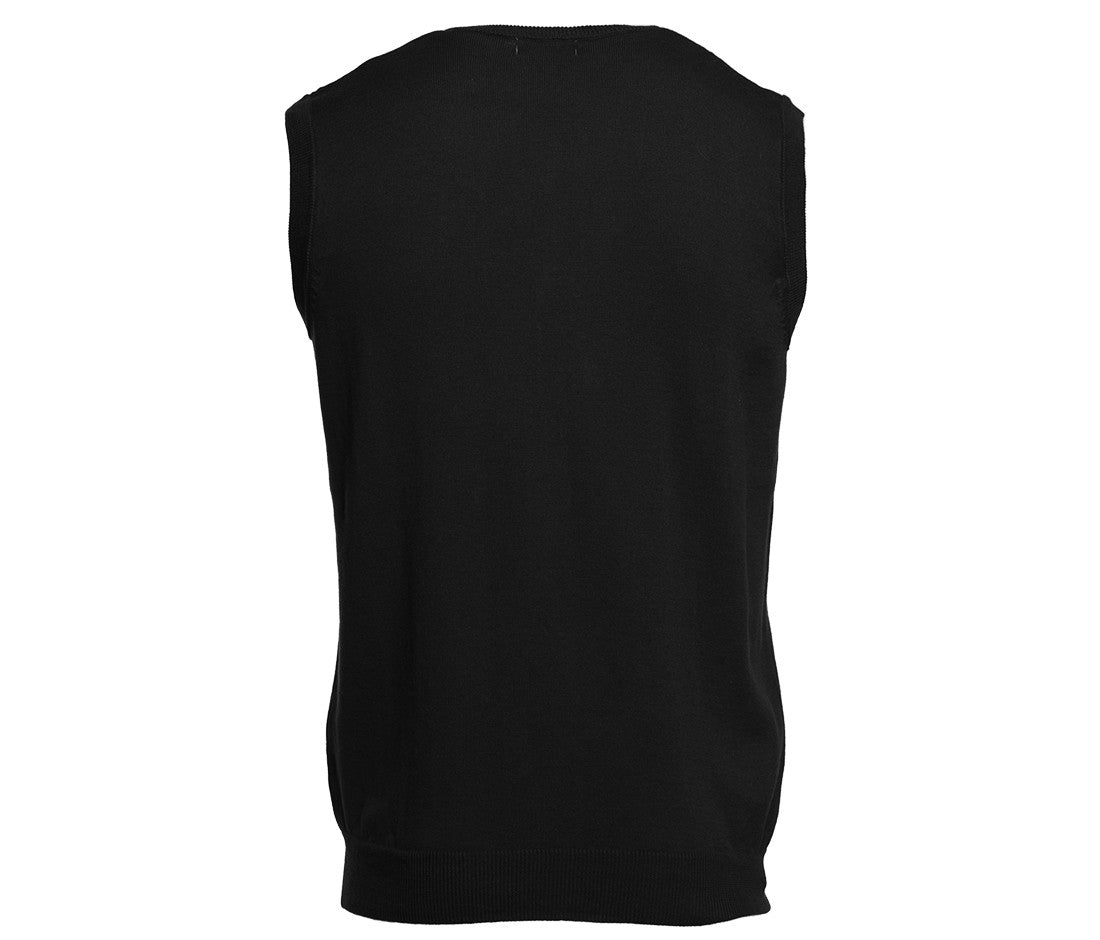 Pull Sans Manche Col V - Black