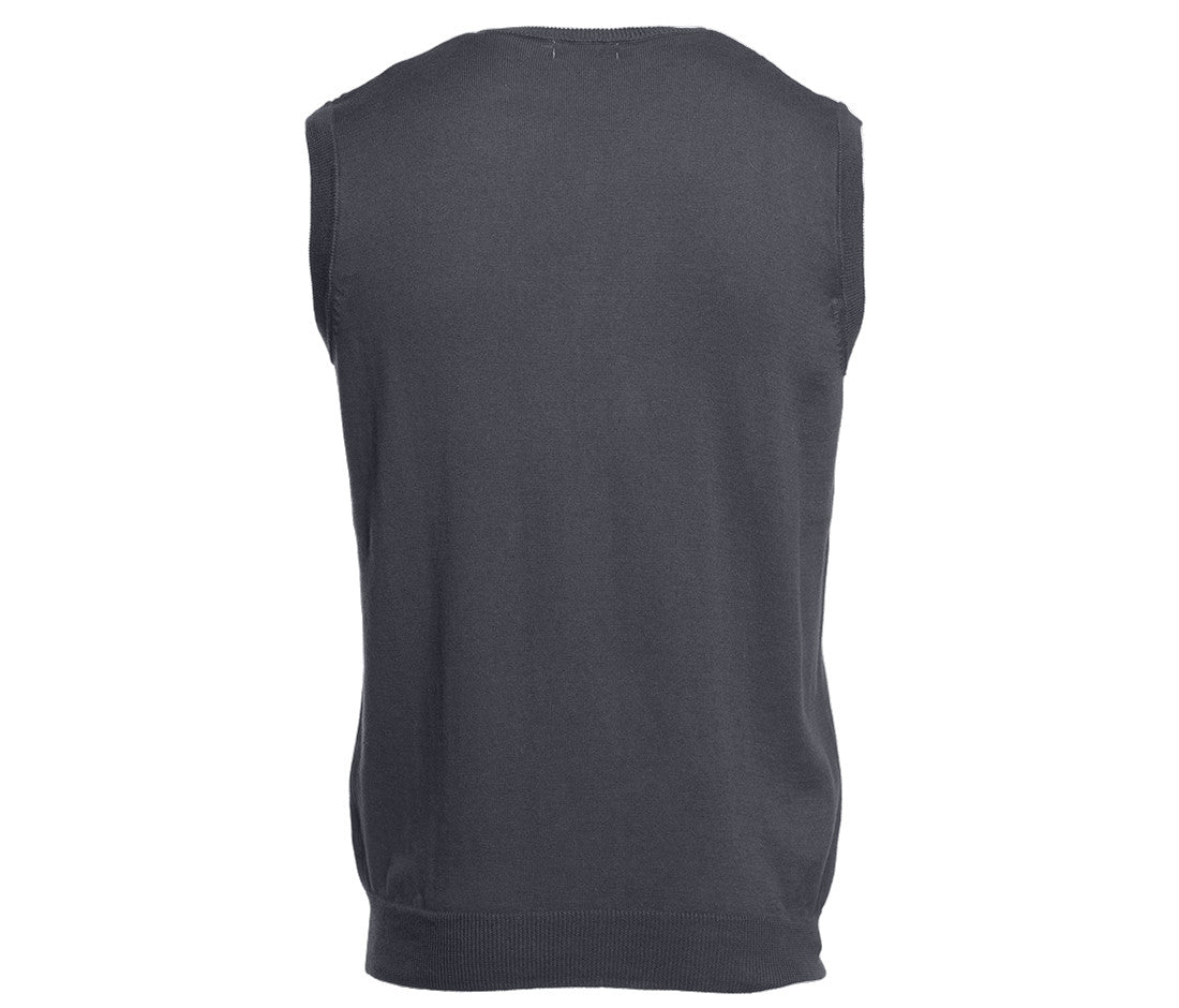 Pull Sans Manche Col V - Dark Grey