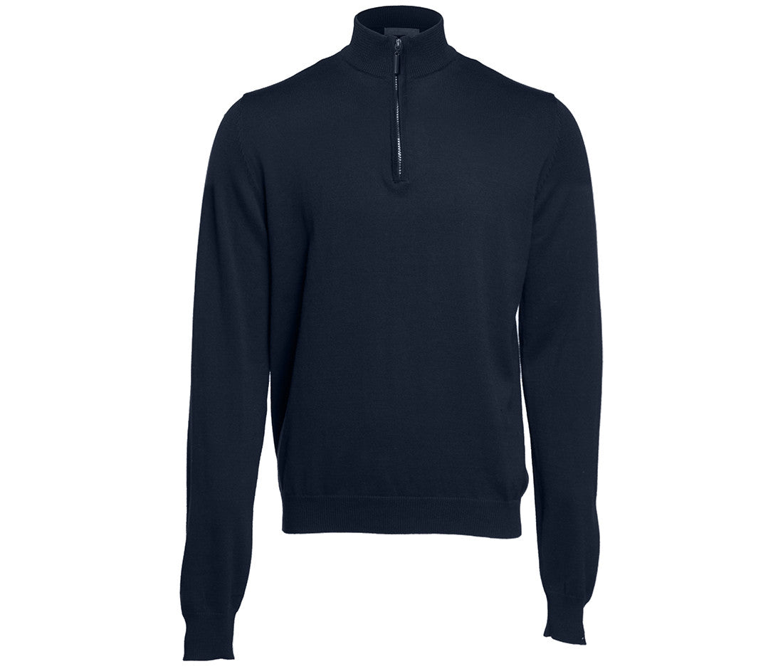 Pull Col Zippé - Navy