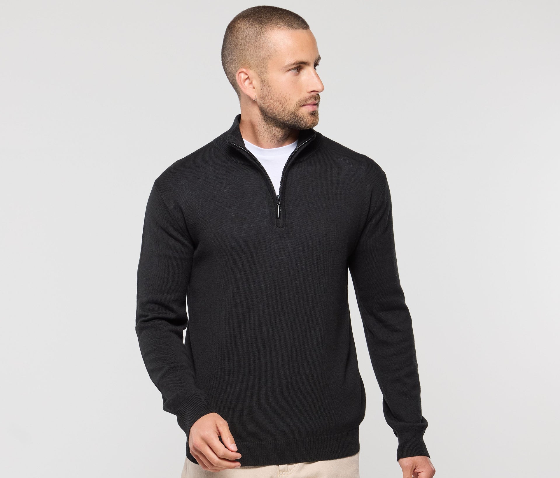 Pull col zippé