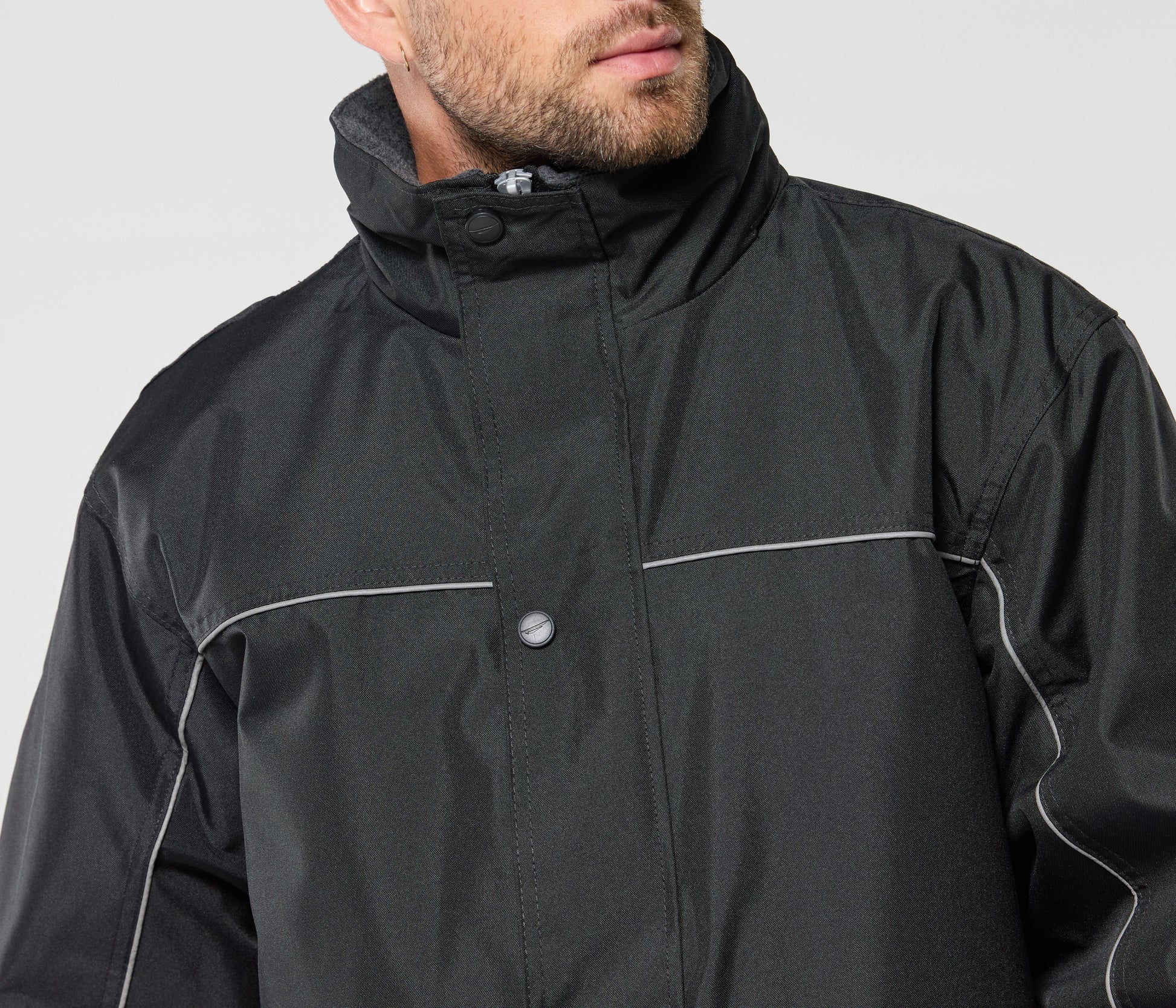 Parka avec passepoil réfléchissant