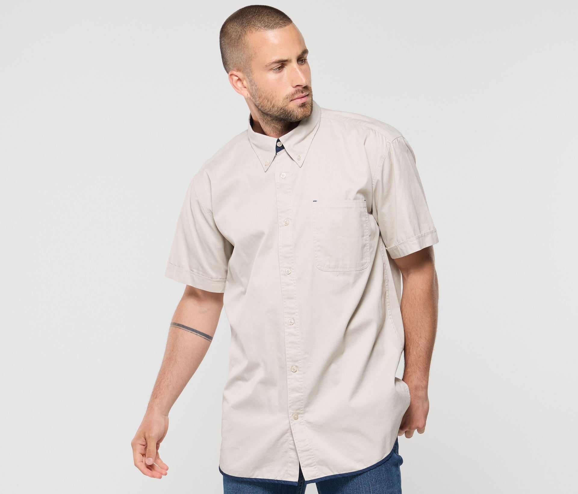Chemise coton manches courtes