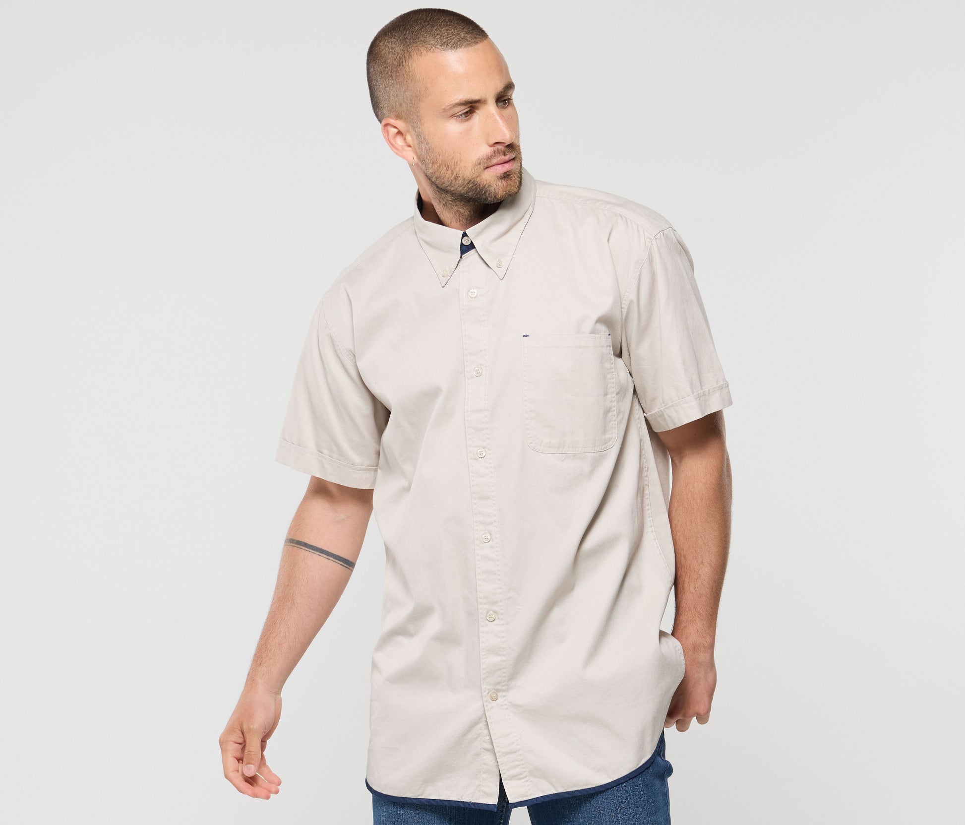 Chemise coton manches courtes