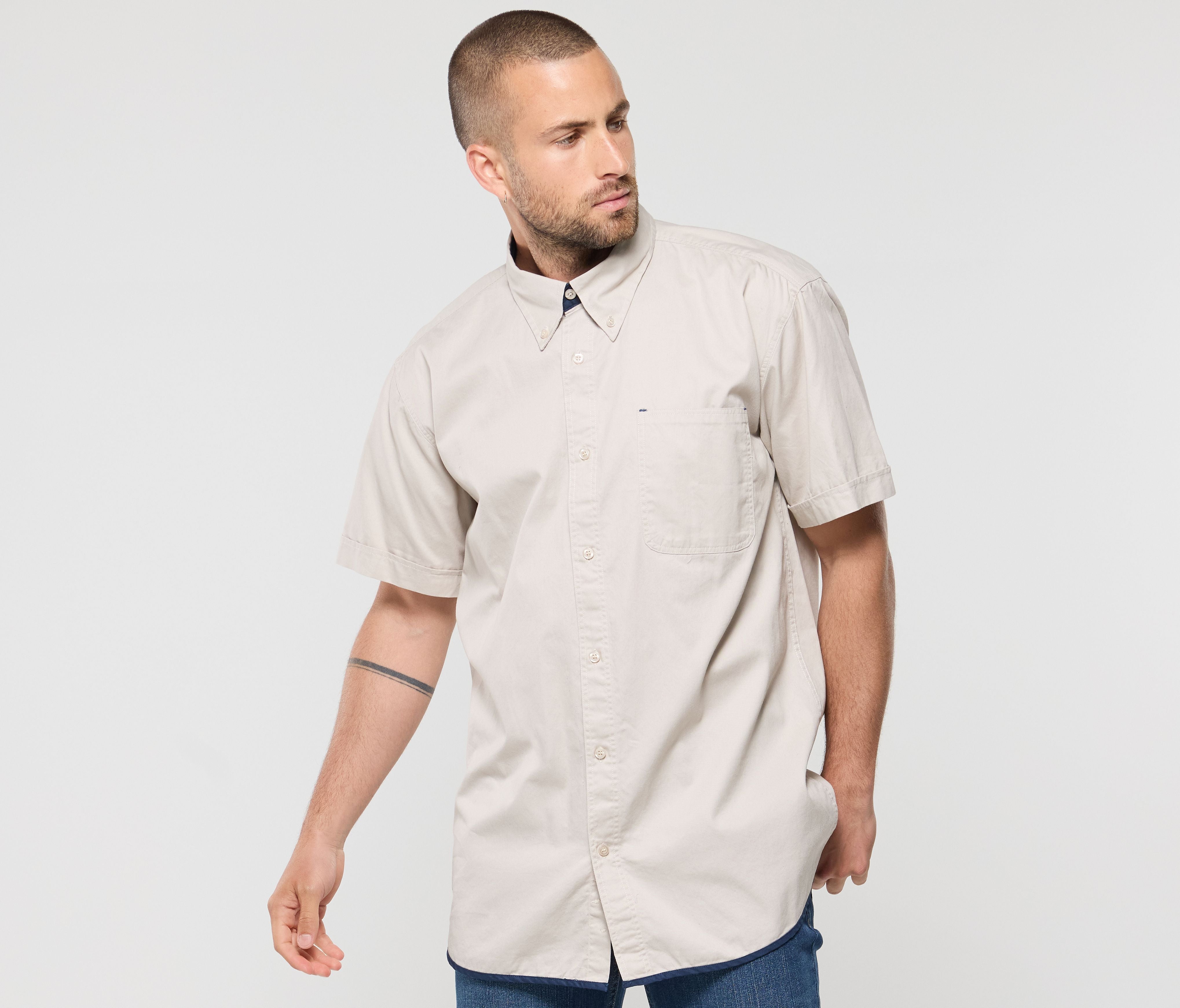 Chemise coton manches courtes