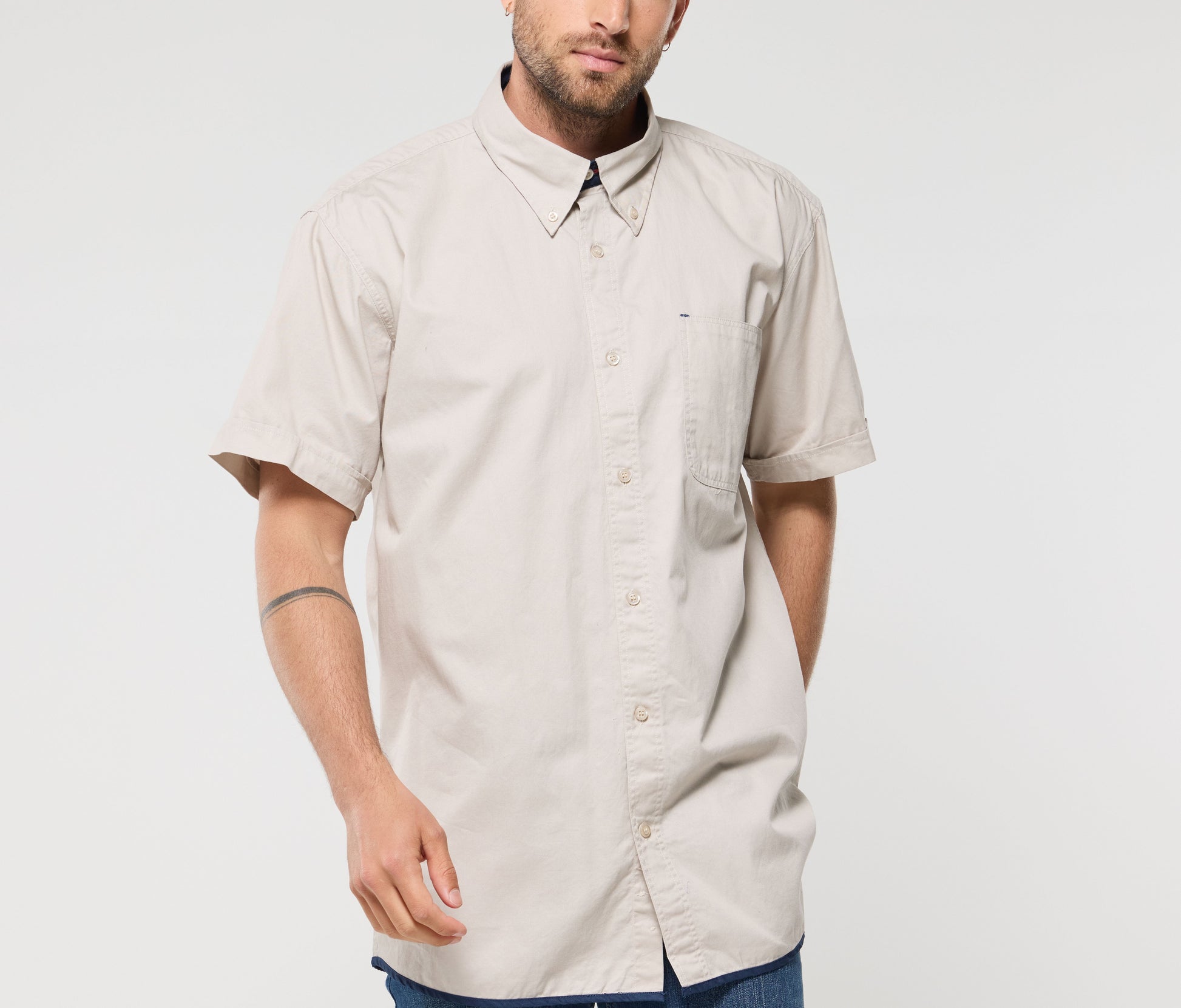 Chemise coton manches courtes