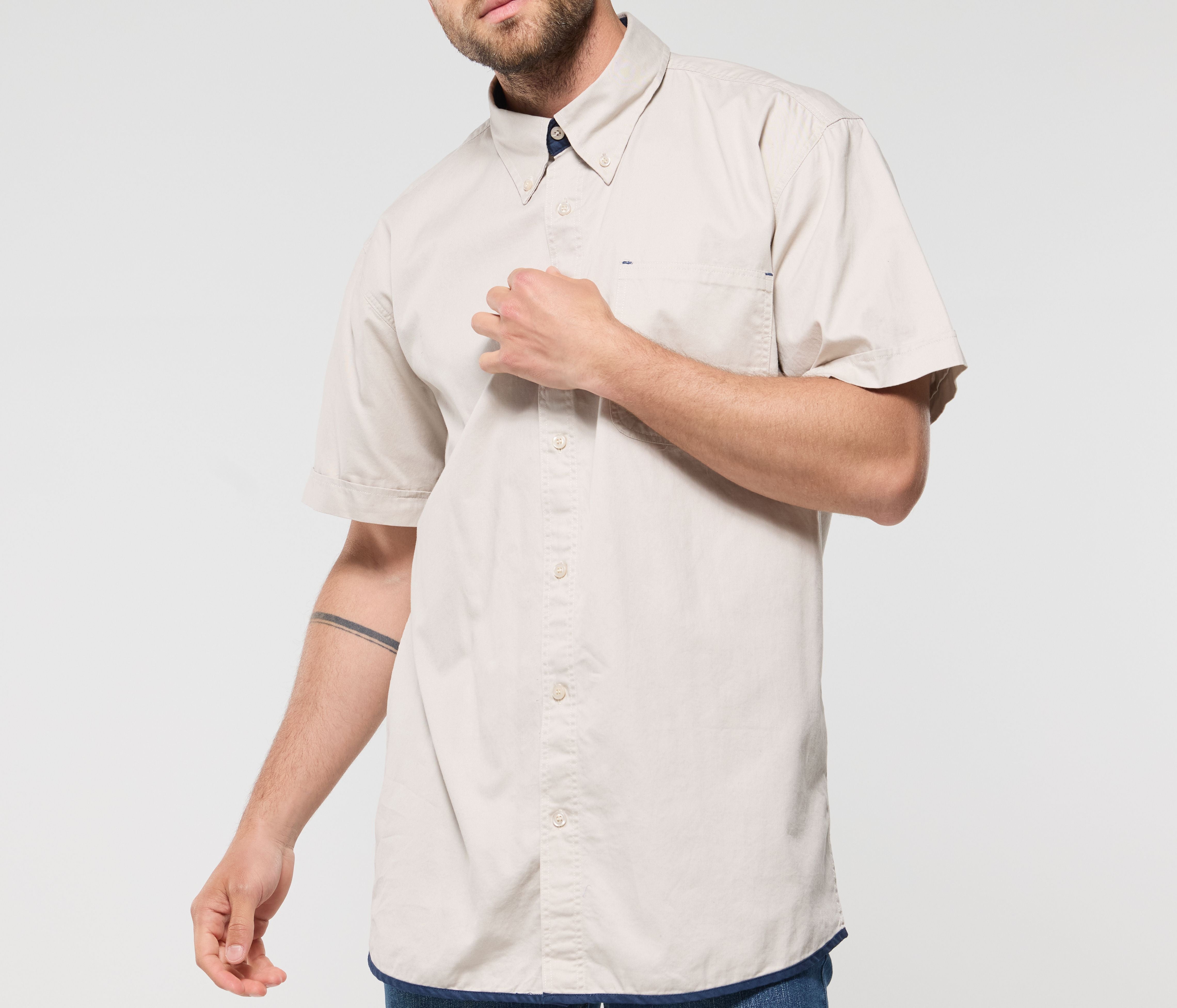 Chemise coton manches courtes