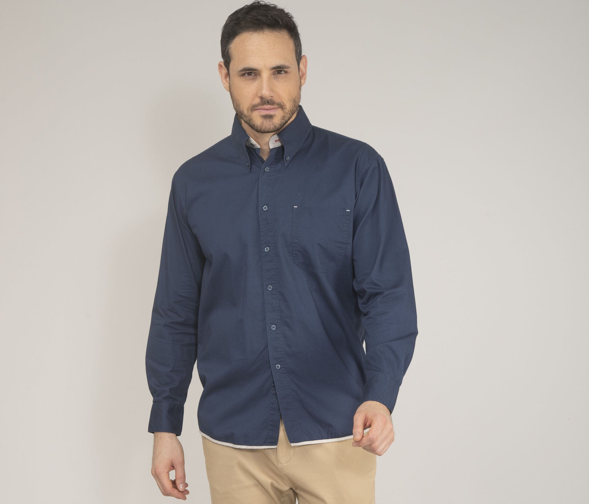 Chemise manches longues 100% coton