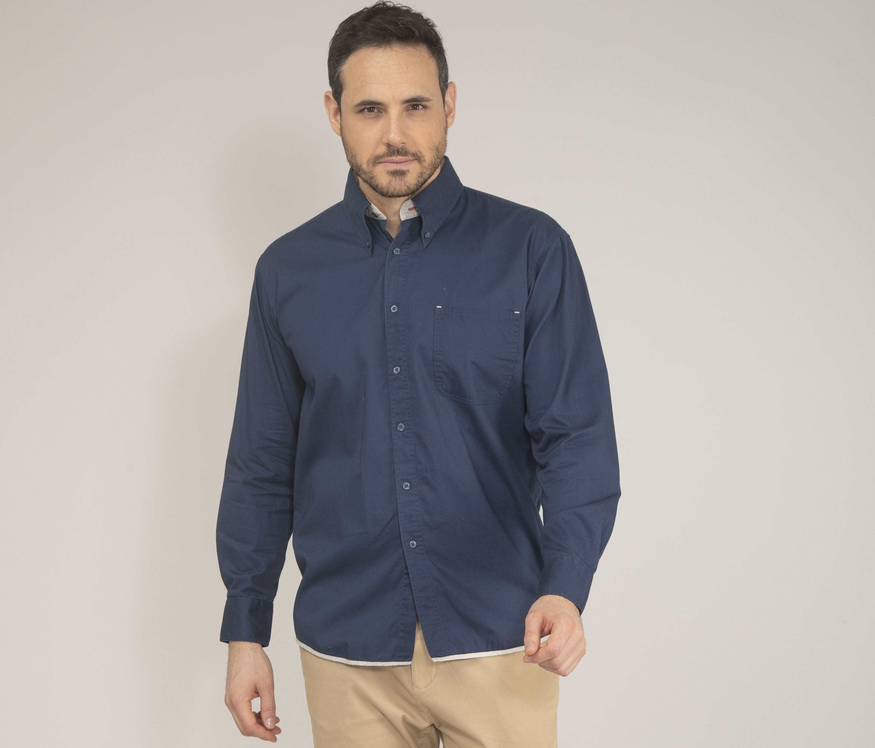 Chemise manches longues 100% coton
