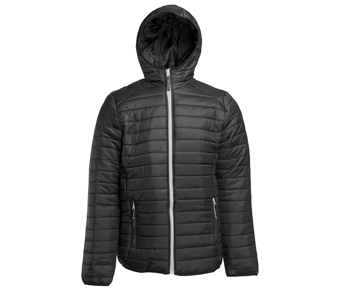 Doudoune Légère à Capuche Homme - Black/silver