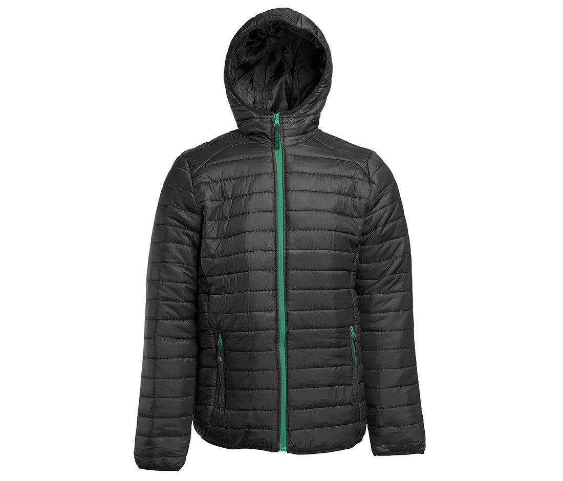 Doudoune Légère à Capuche Homme - Black/kelly Green