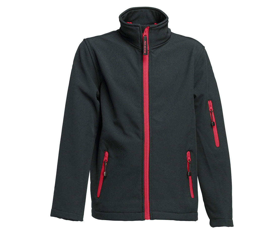 Veste Softshell Enfant - Black/red