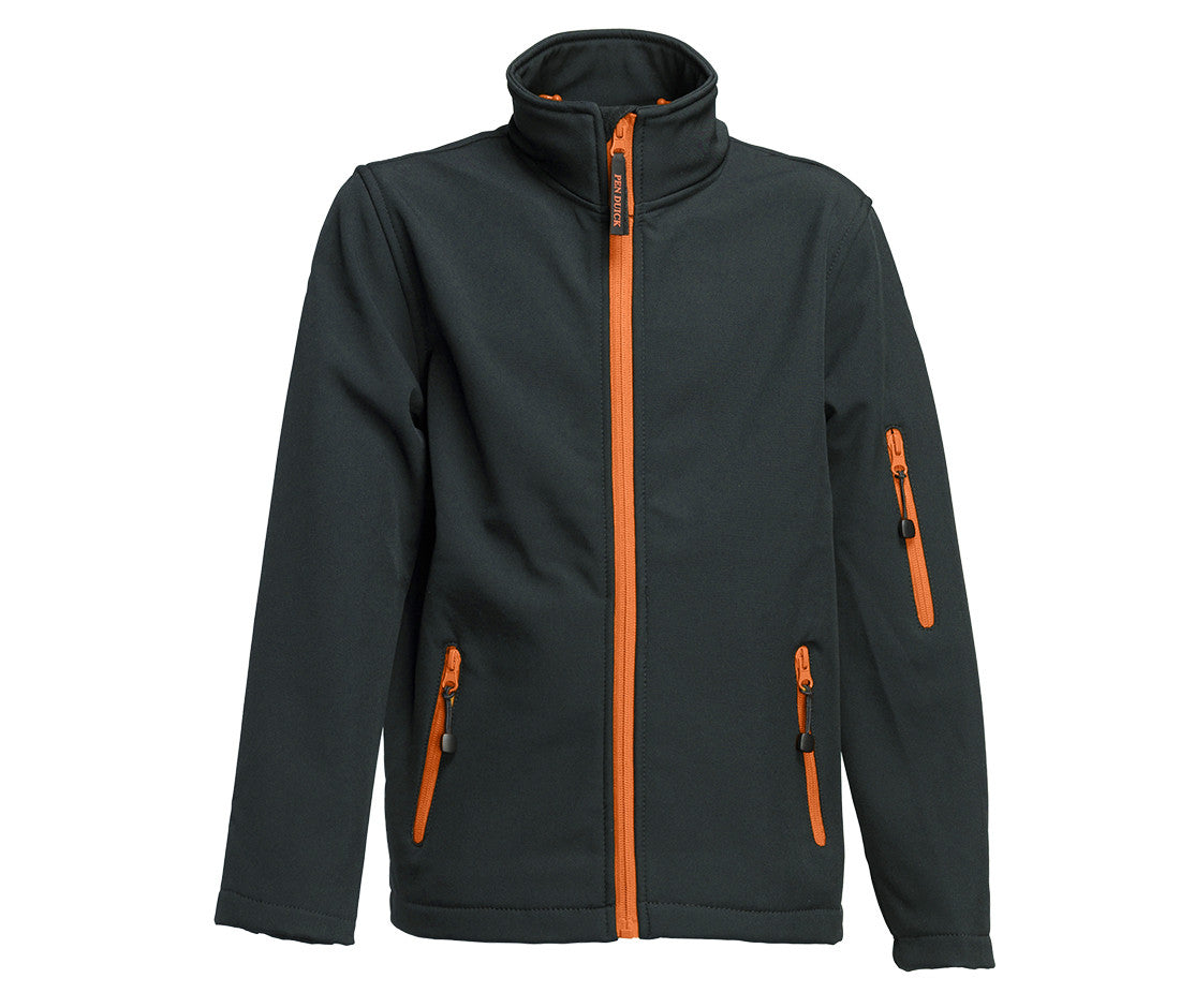 Veste Softshell Enfant - Black/orange