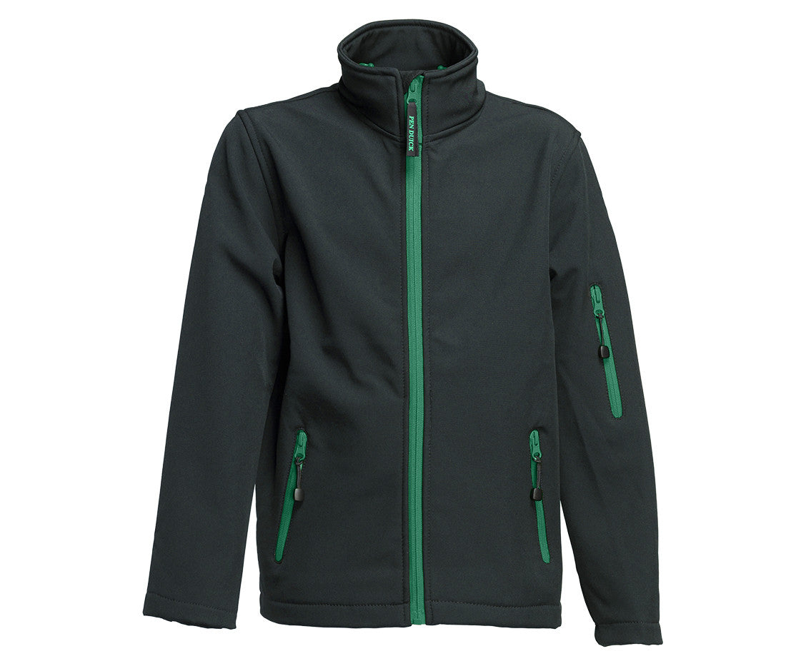 Veste Softshell Enfant - Black/kelly Green