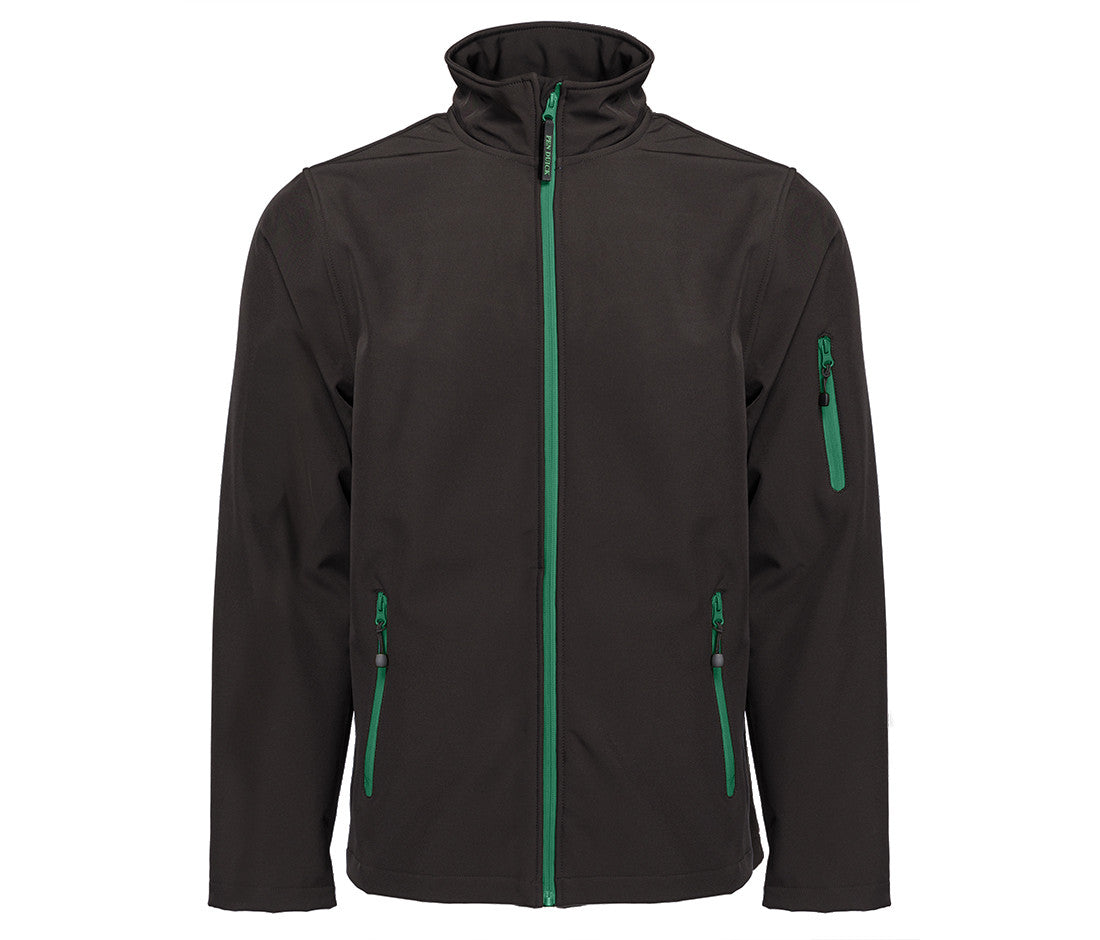 Veste Softshell Homme 3 Couches - Black/kelly Green