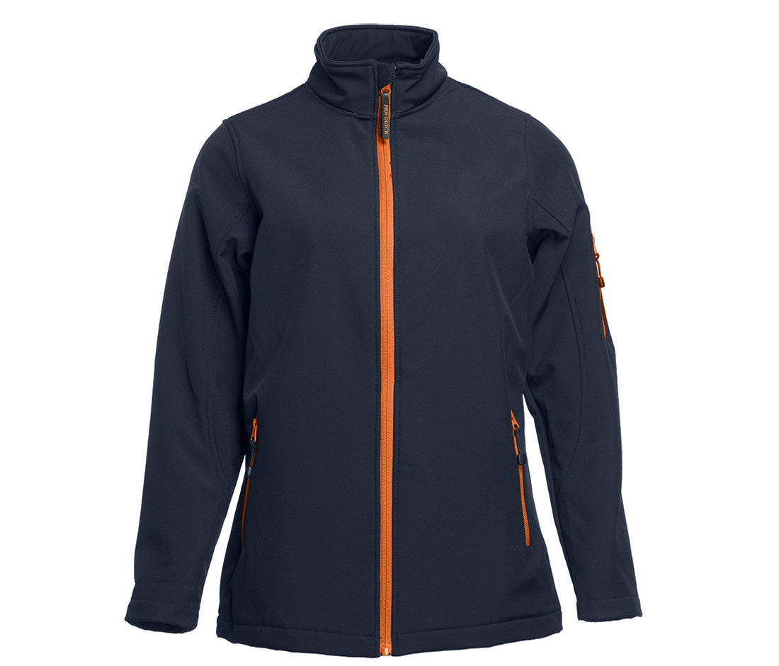 Veste Softshell Femme 3 Couches - Navy / Orange