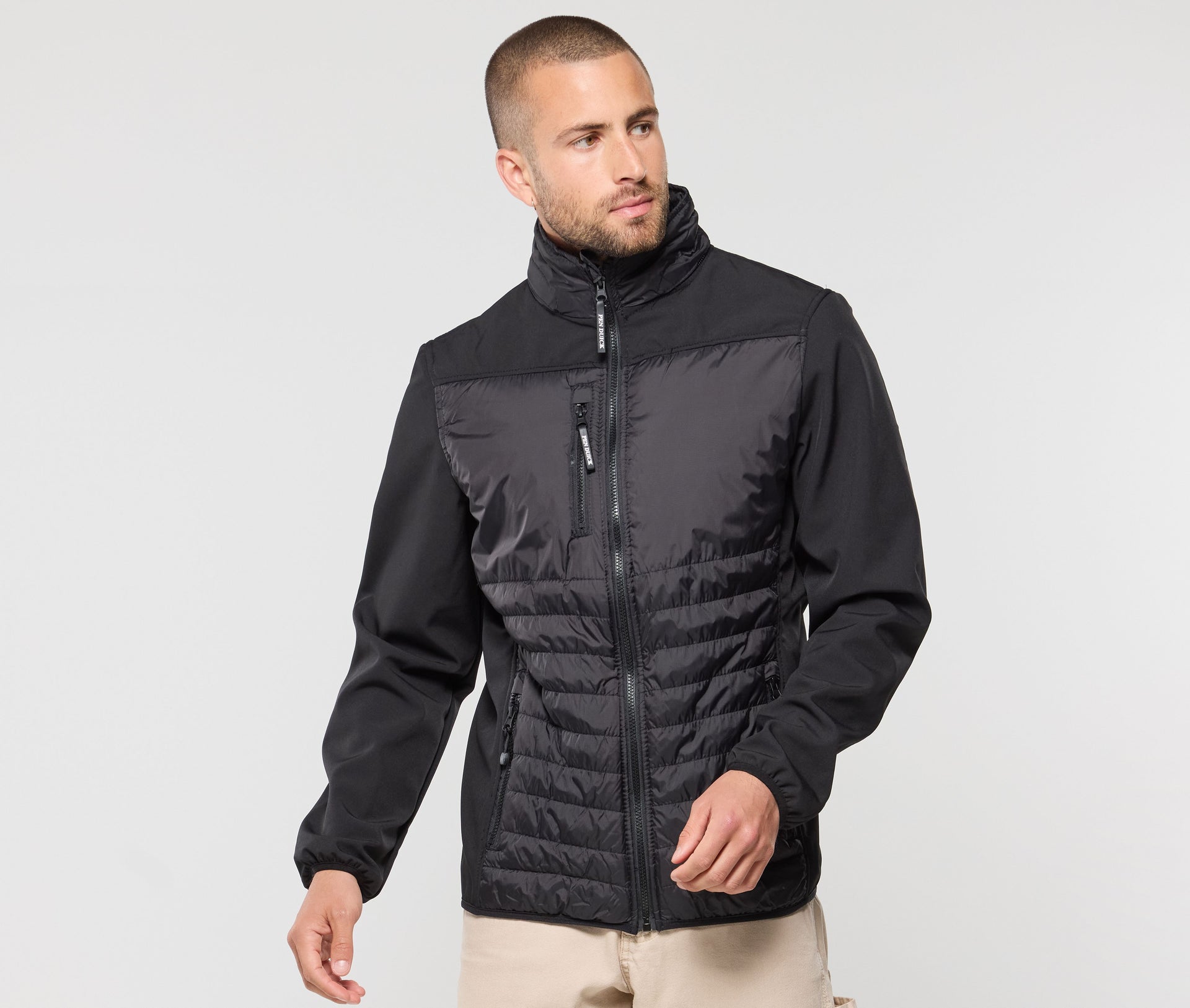 Blouson bi-matière doublé polaire