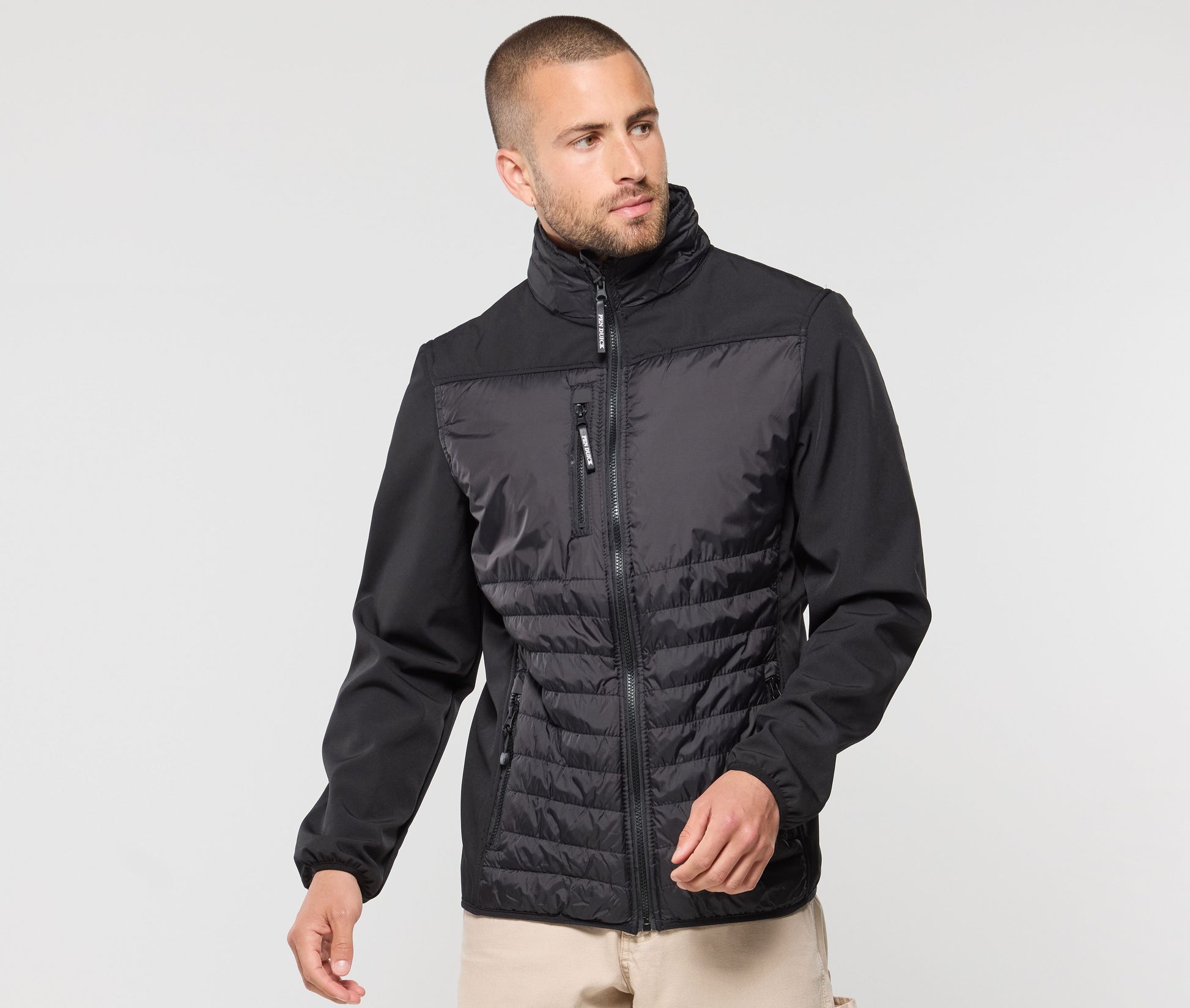 Blouson bi-matière doublé polaire