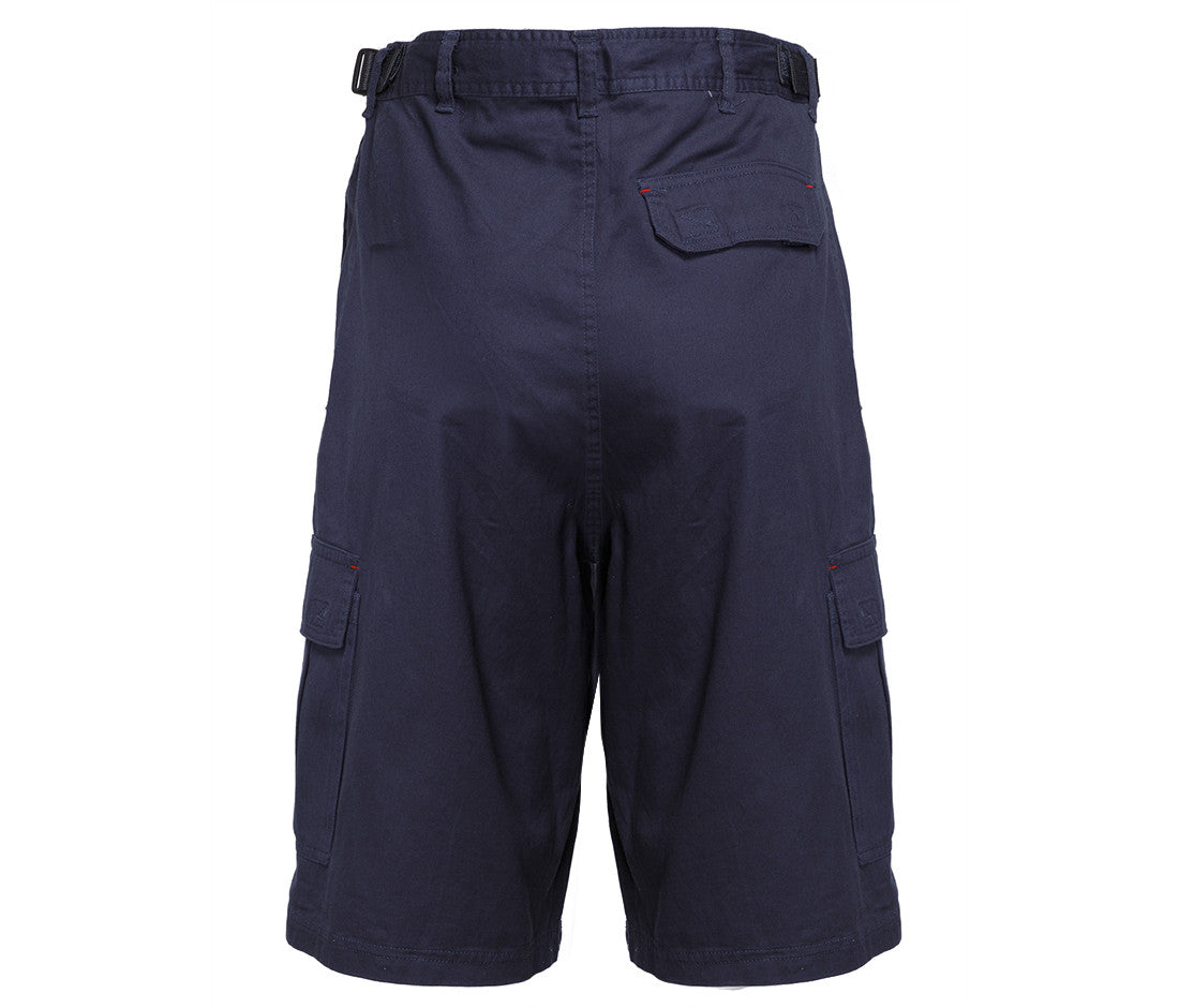 Bermuda Poches Plaquées en Coton Léger - Navy