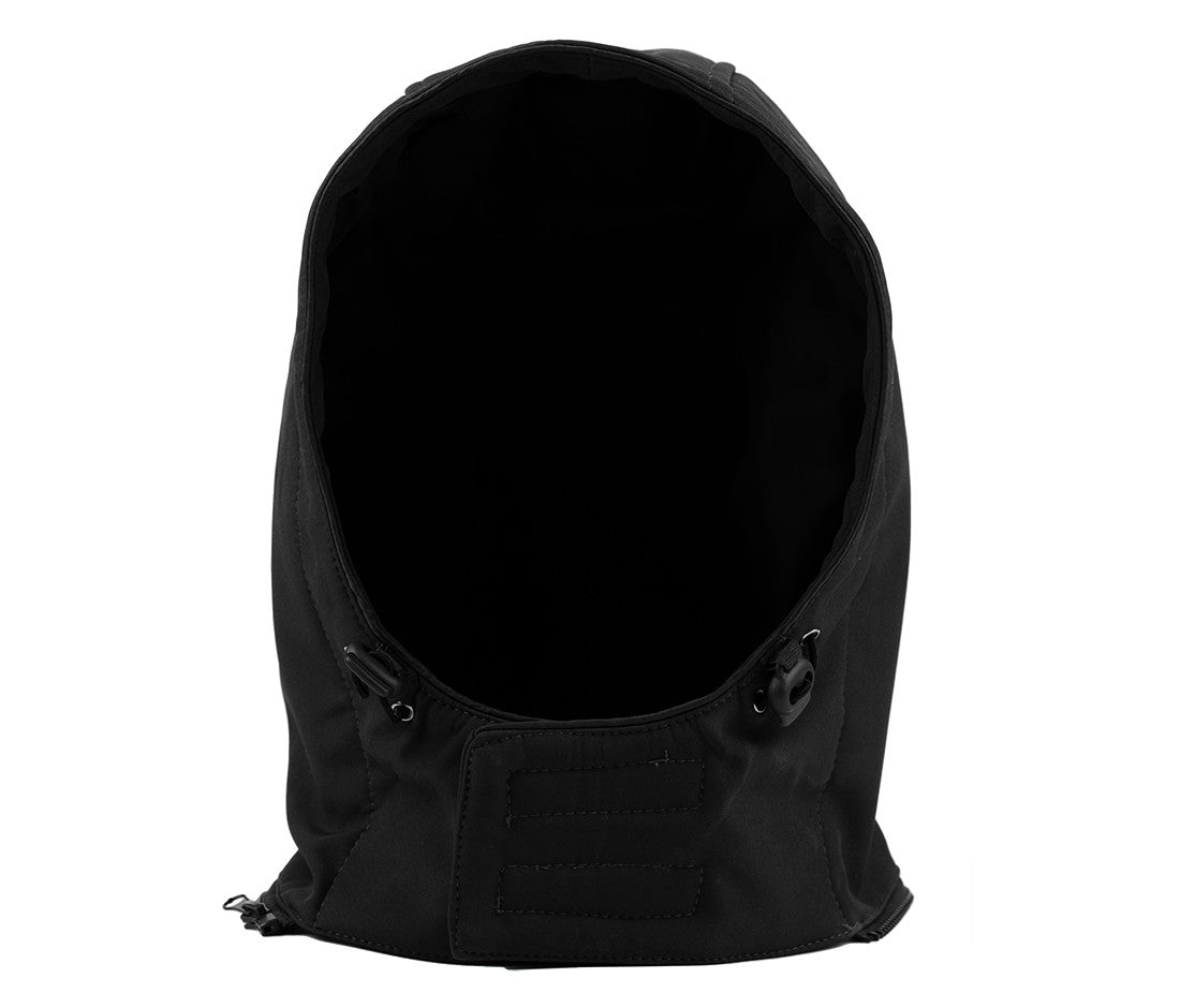 Capuche en Softshell Avec Biais Contrasté - Black