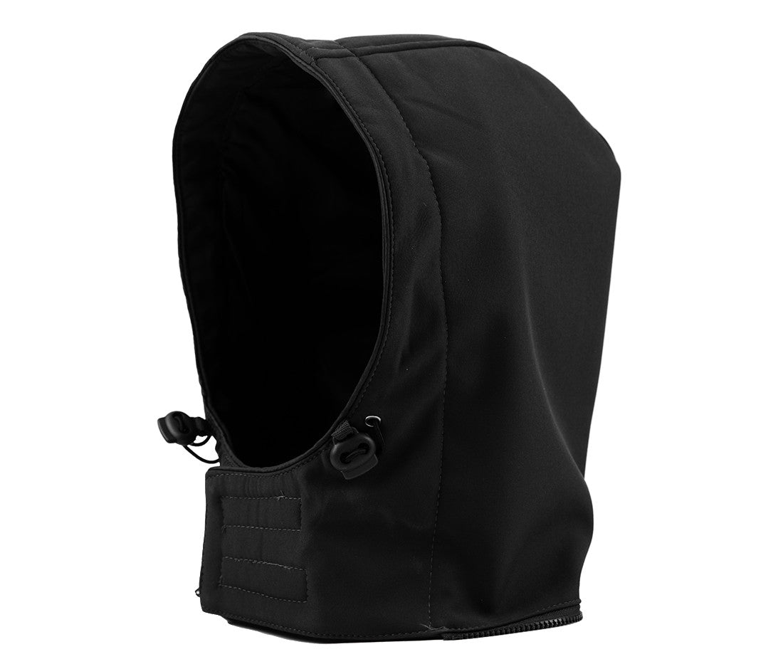 Capuche en Softshell Avec Biais Contrasté - Black