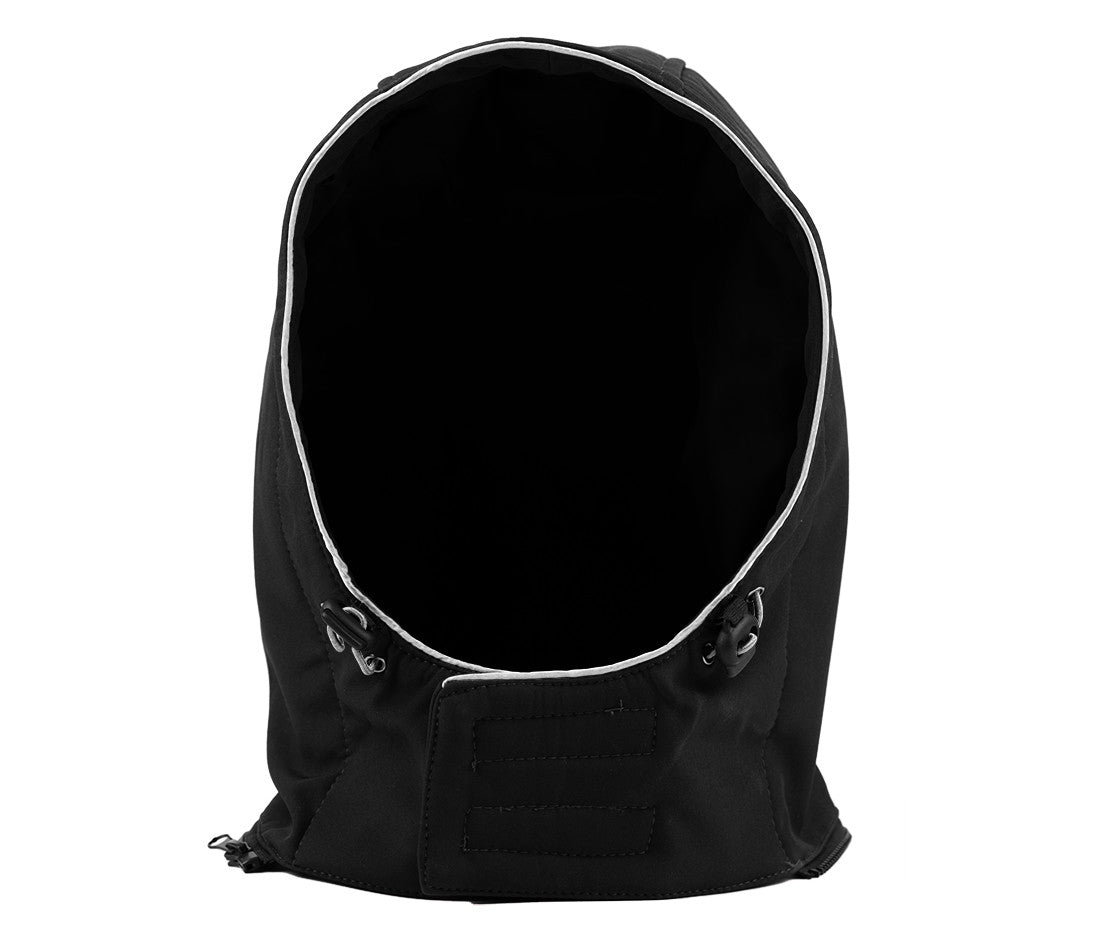 Capuche en Softshell Avec Biais Contrasté - Black/silver