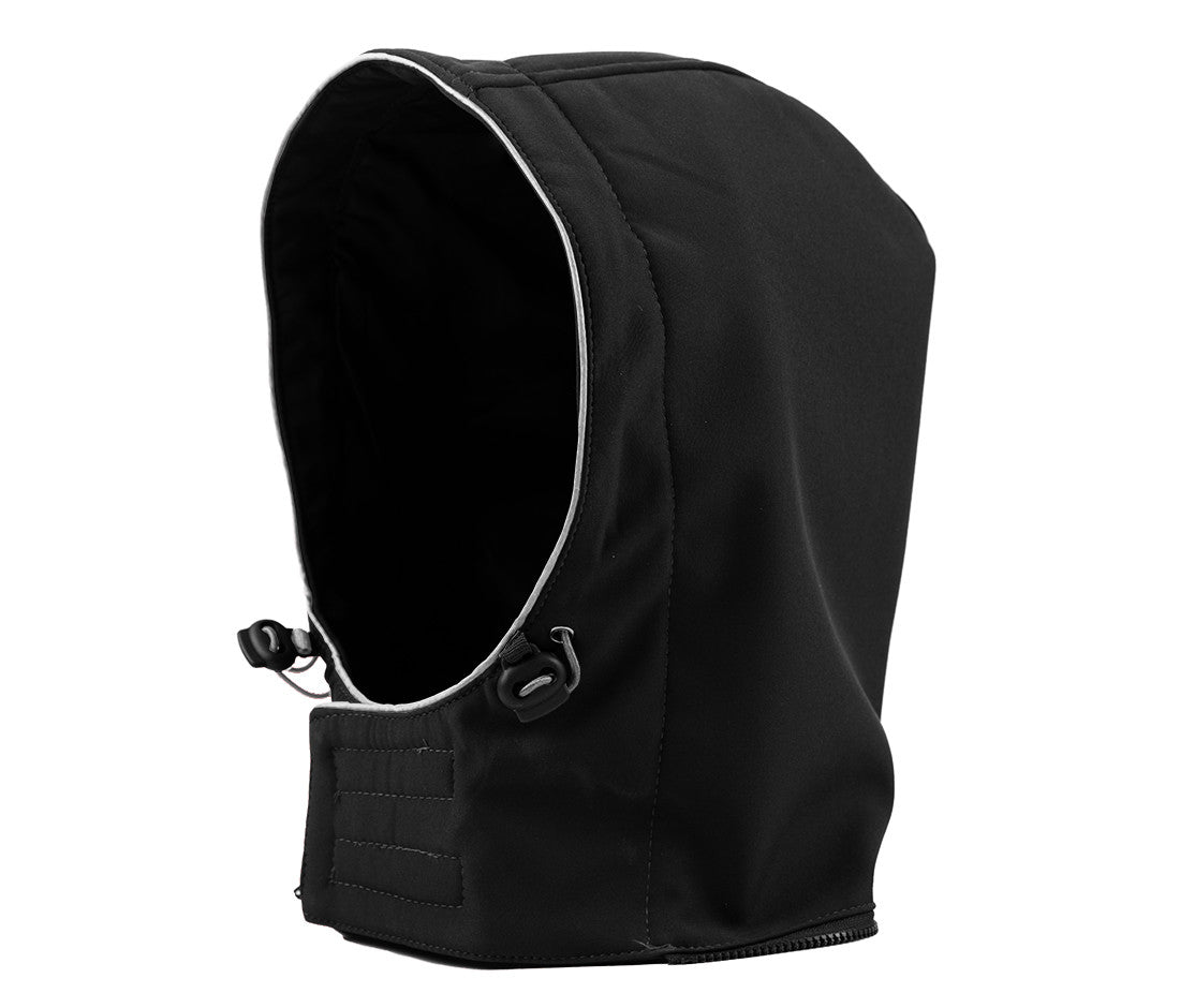 Capuche en Softshell Avec Biais Contrasté - Black/silver
