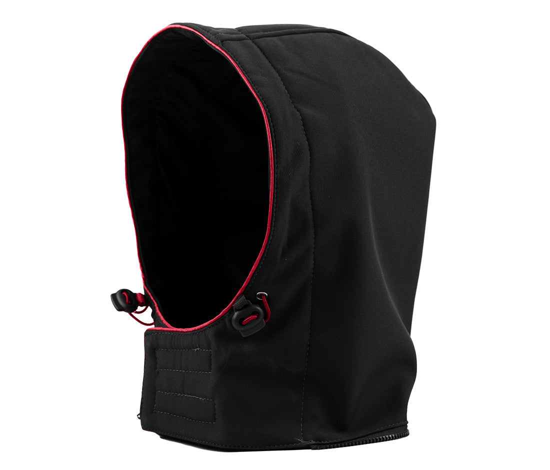 Capuche en Softshell Avec Biais Contrasté - Black/red