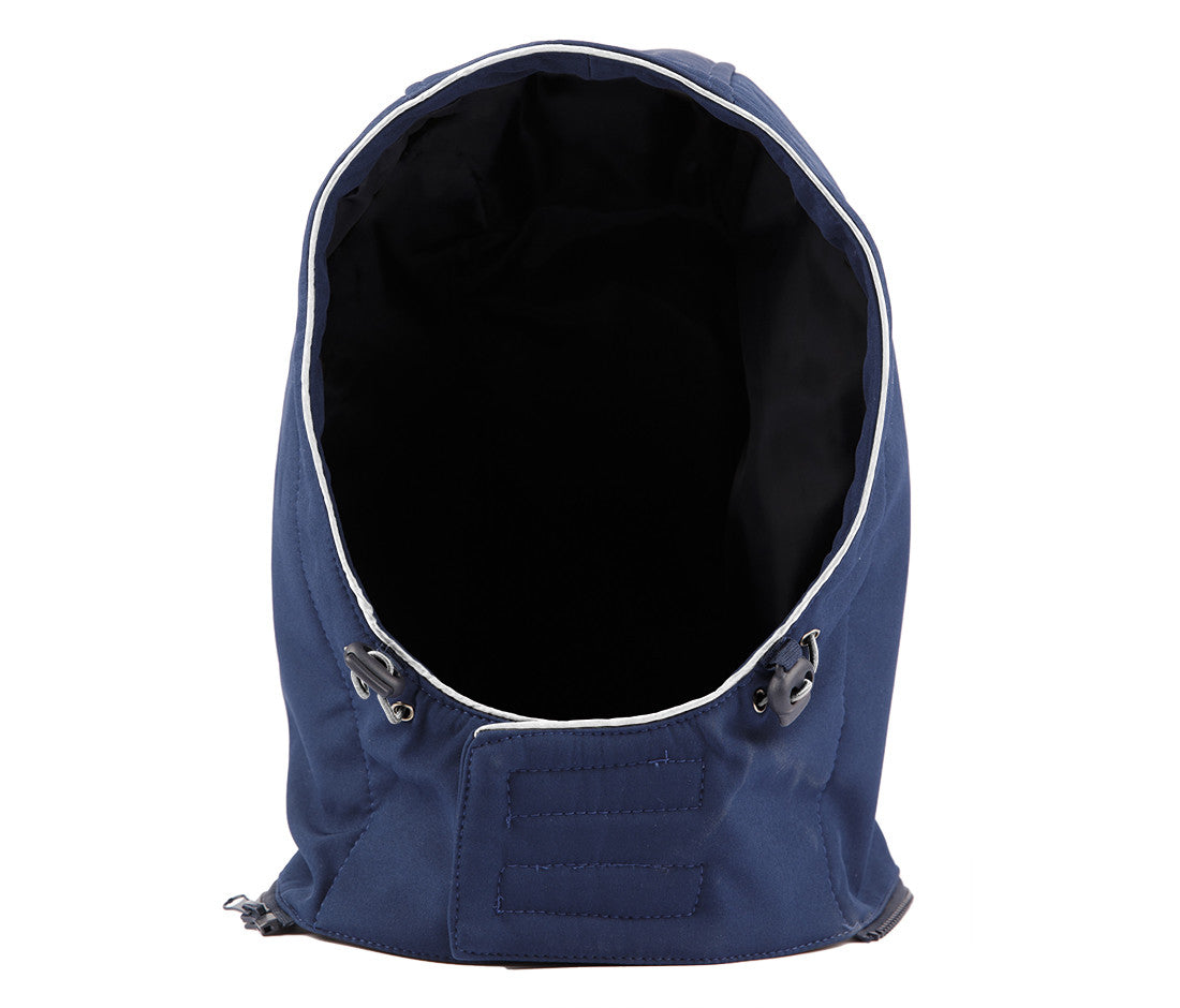 Capuche en Softshell Avec Biais Contrasté - Navy/white