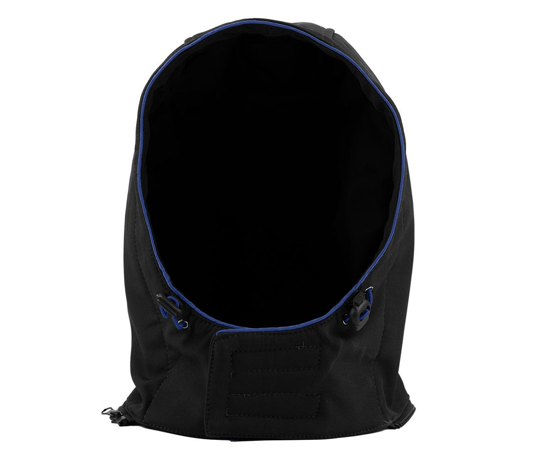 Capuche en Softshell Avec Biais Contrasté - Black/royal
