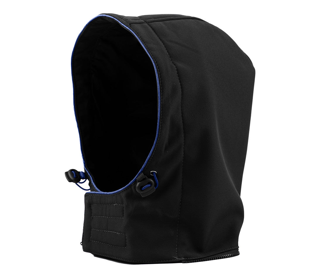 Capuche en Softshell Avec Biais Contrasté - Black/royal