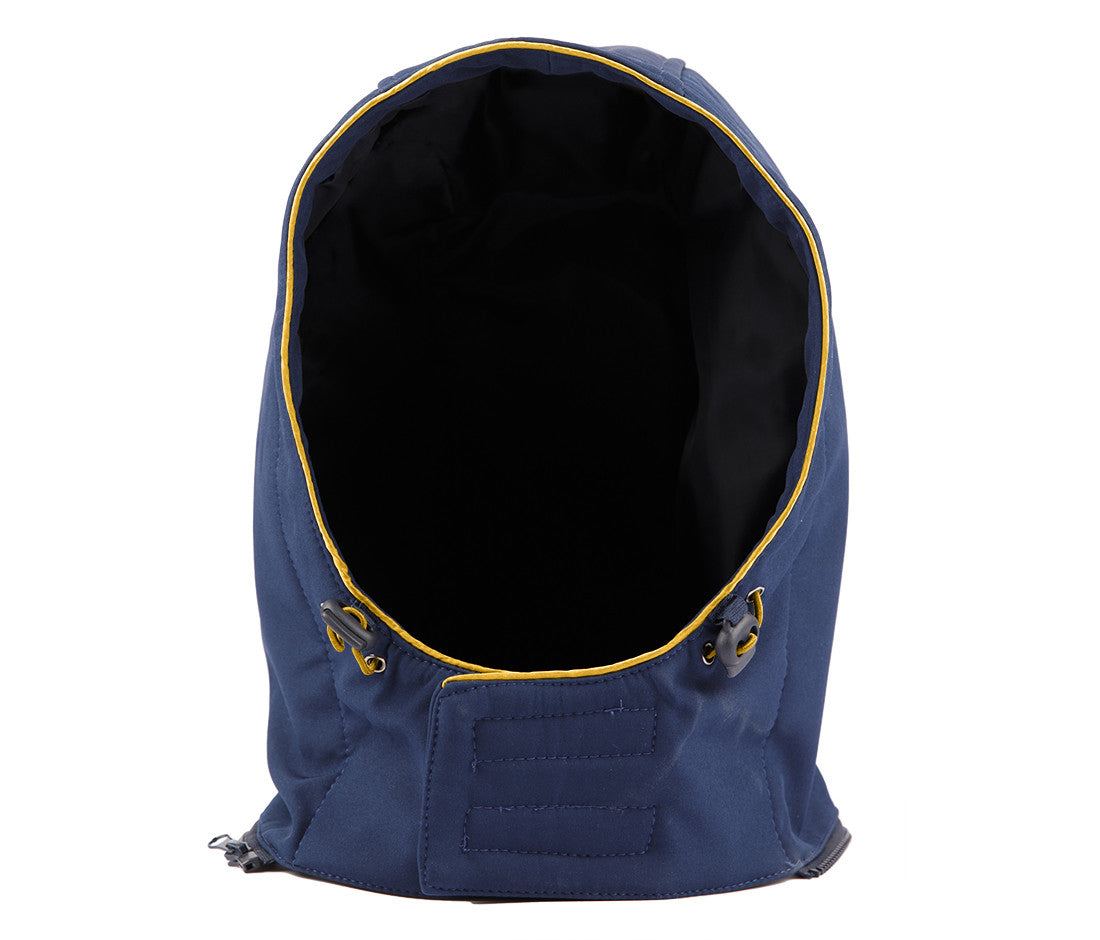 Capuche en Softshell Avec Biais Contrasté - Navy/gold