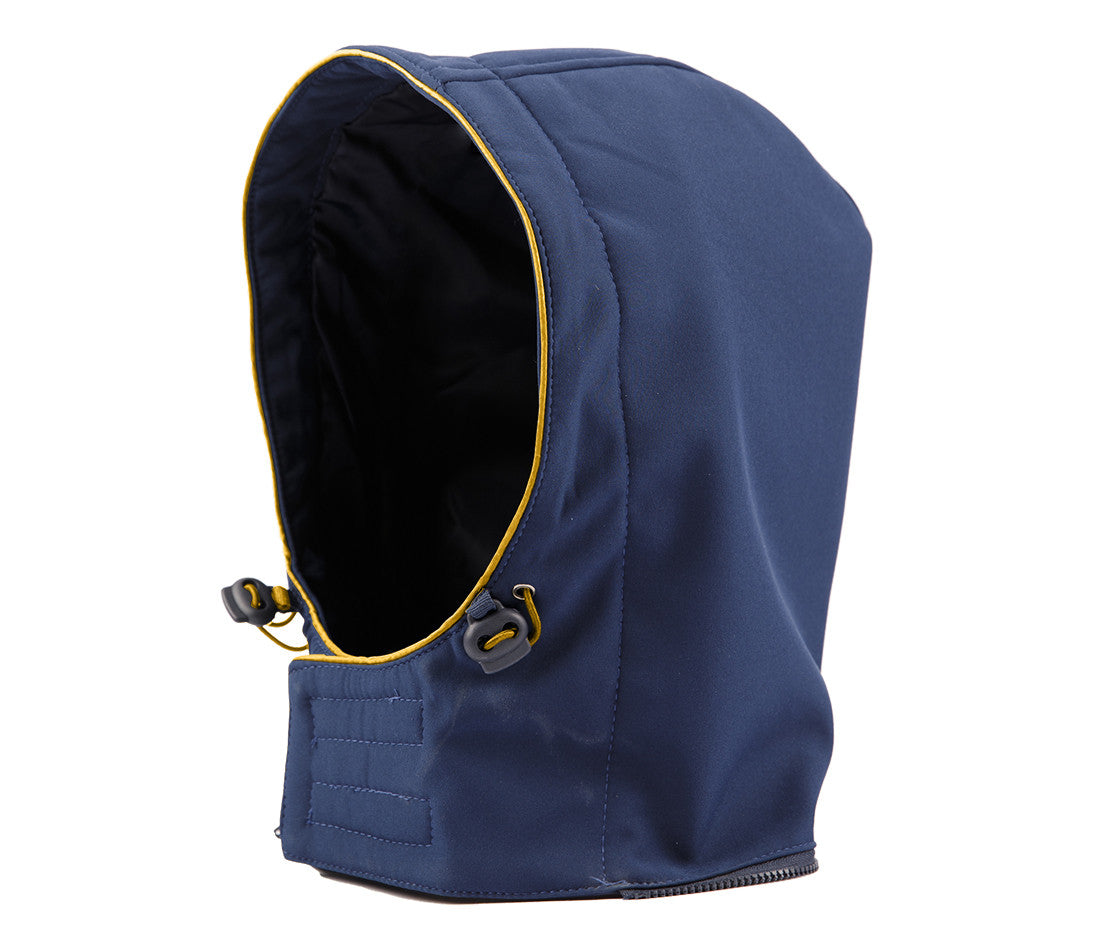 Capuche en Softshell Avec Biais Contrasté - Navy/gold