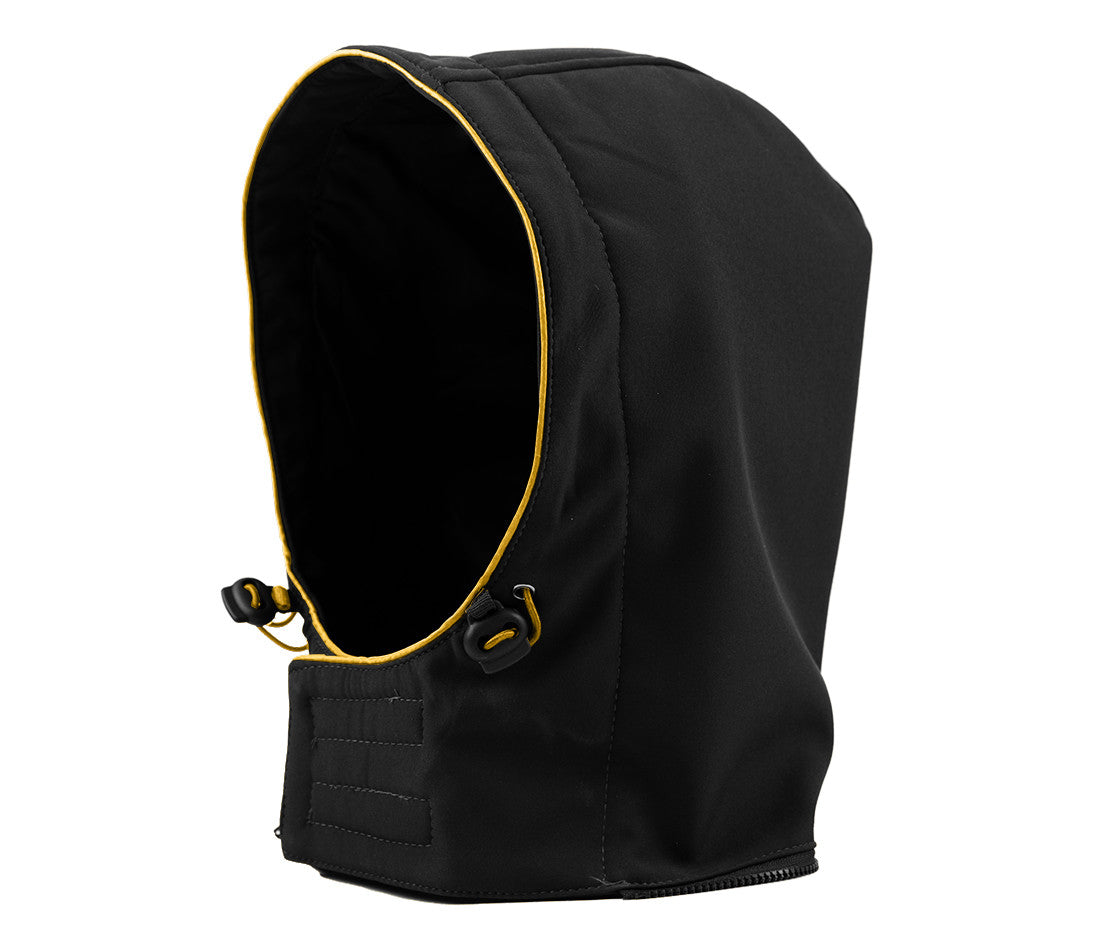 Capuche en Softshell Avec Biais Contrasté - Black/gold