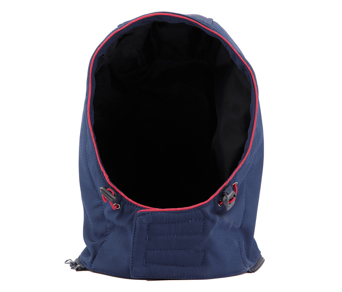 Capuche en Softshell Avec Biais Contrasté - Navy/red