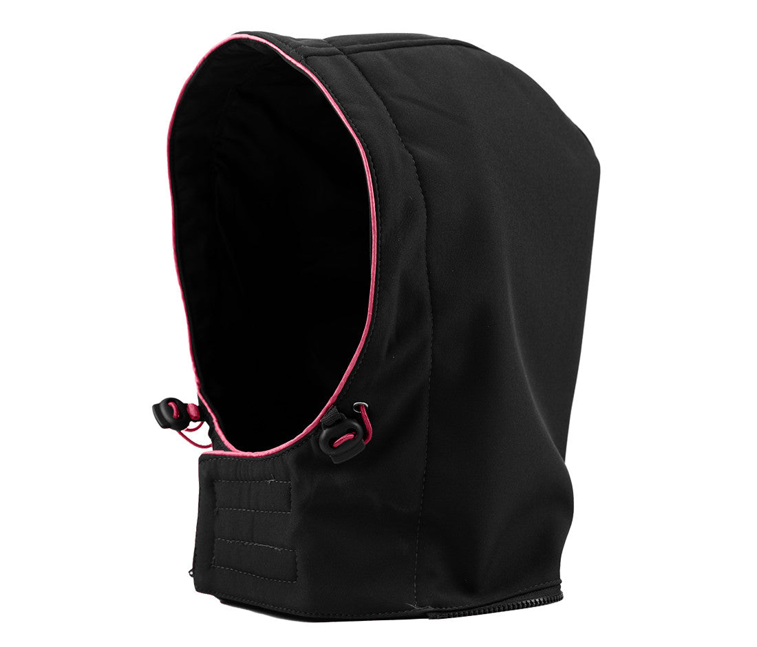 Capuche en Softshell Avec Biais Contrasté - Black/fuchsia