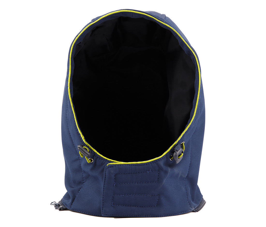 Capuche en Softshell Avec Biais Contrasté - Navy/fluo Yellow