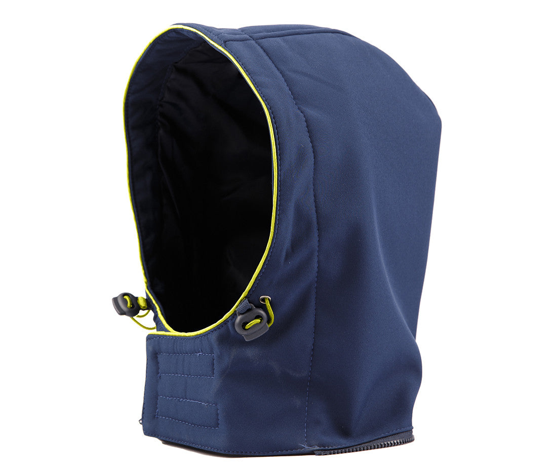 Capuche en Softshell Avec Biais Contrasté - Navy/fluo Yellow