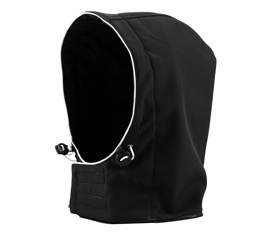 Capuche en Softshell Avec Biais Contrasté - Black/white